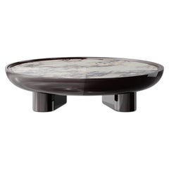 ERACLE 100 Black Red Gloss finish with Calacatta Viola marble top