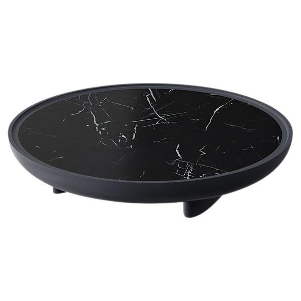 Eracle 100 Lacquer and Marble Round Side Table by Ultramobili