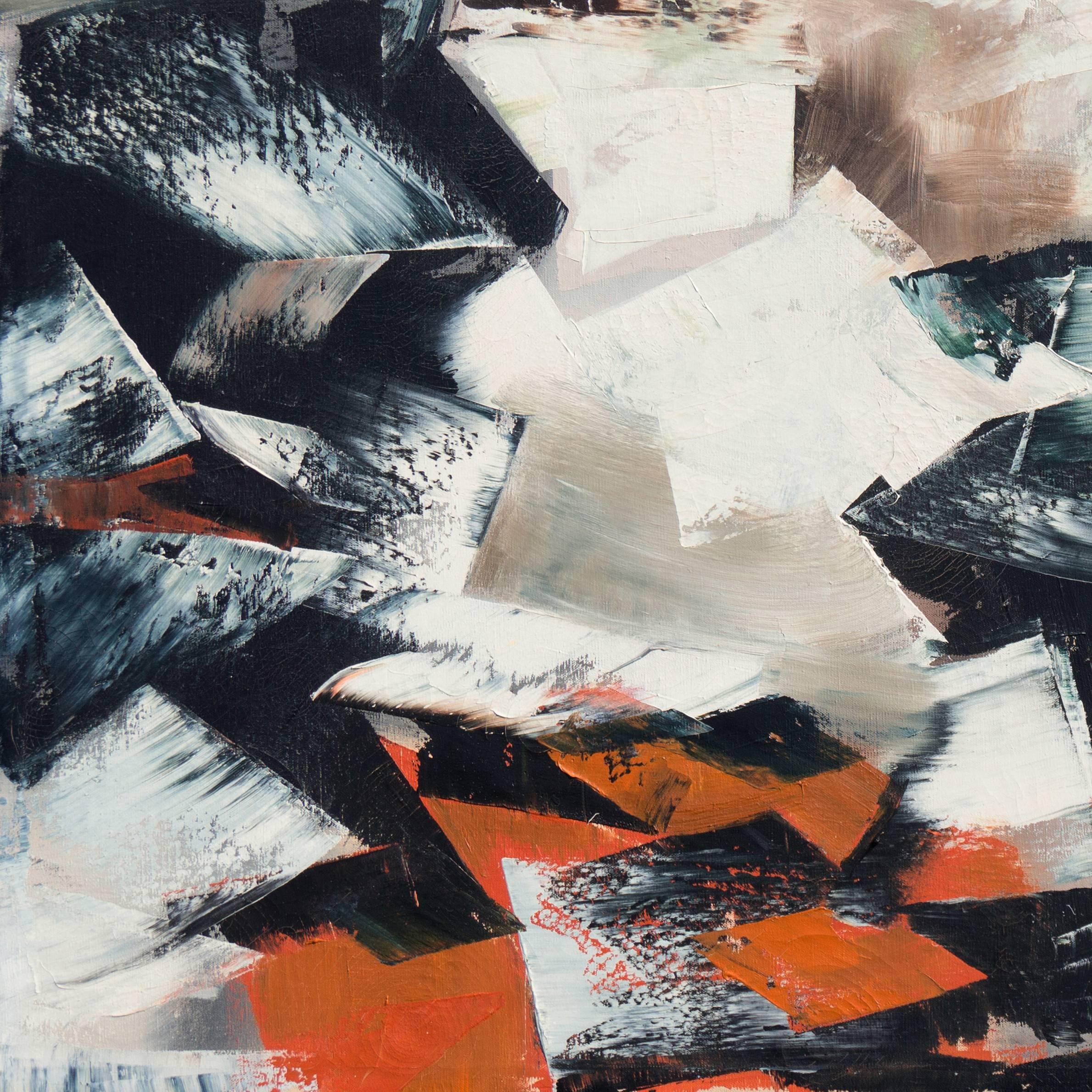 « Abstract, Ebony & Rust, San Francisco Bay Area Abstraction », grande huile en vente 4