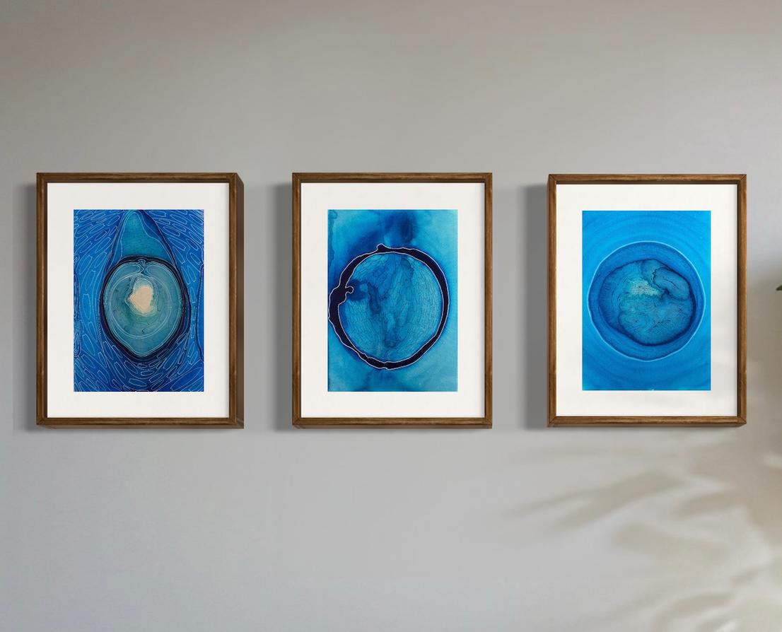 Ritmi Azzurri - pittura astratta in vendita 8