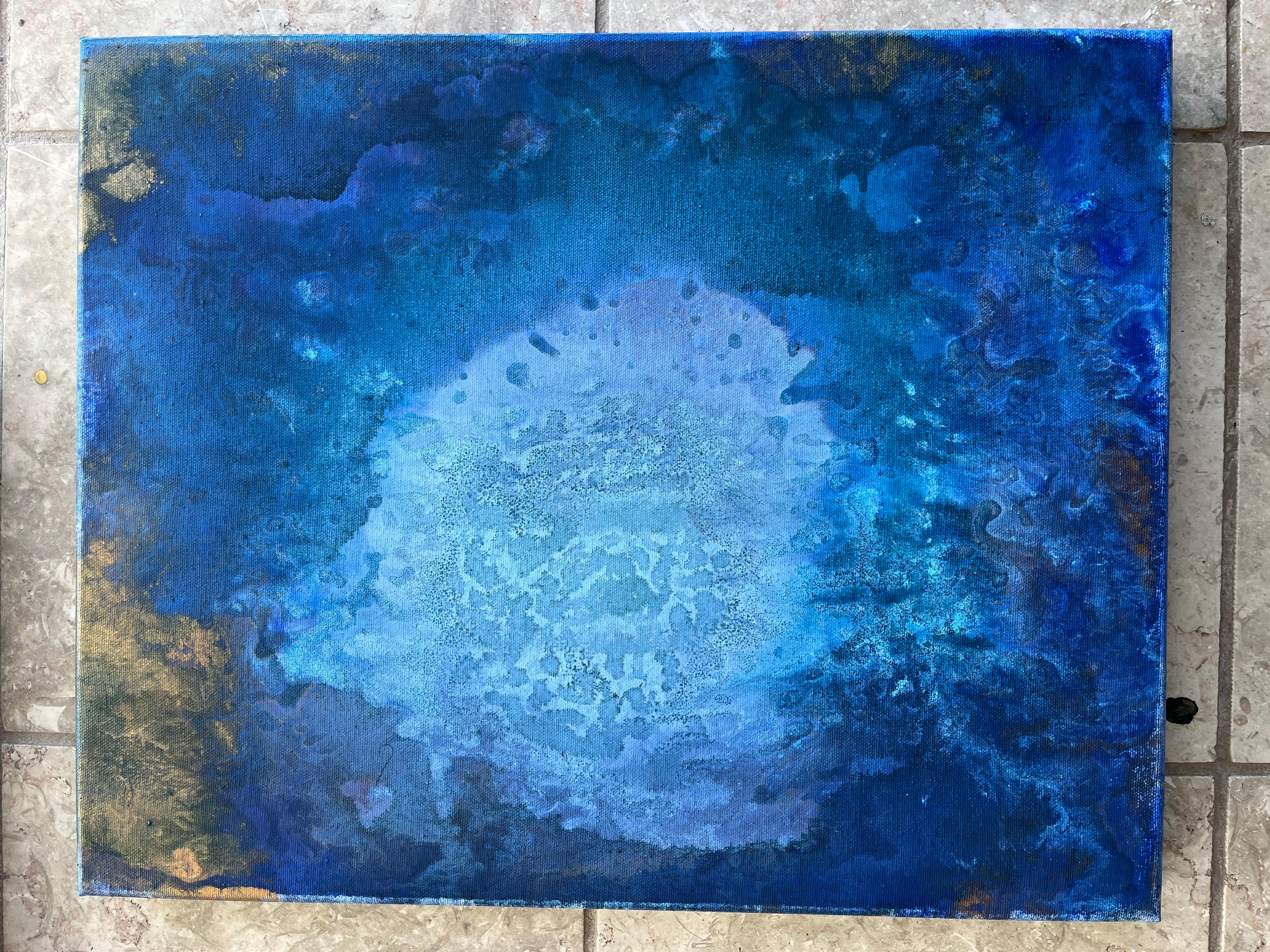 Blue Awakening - abstract painting For Sale 7