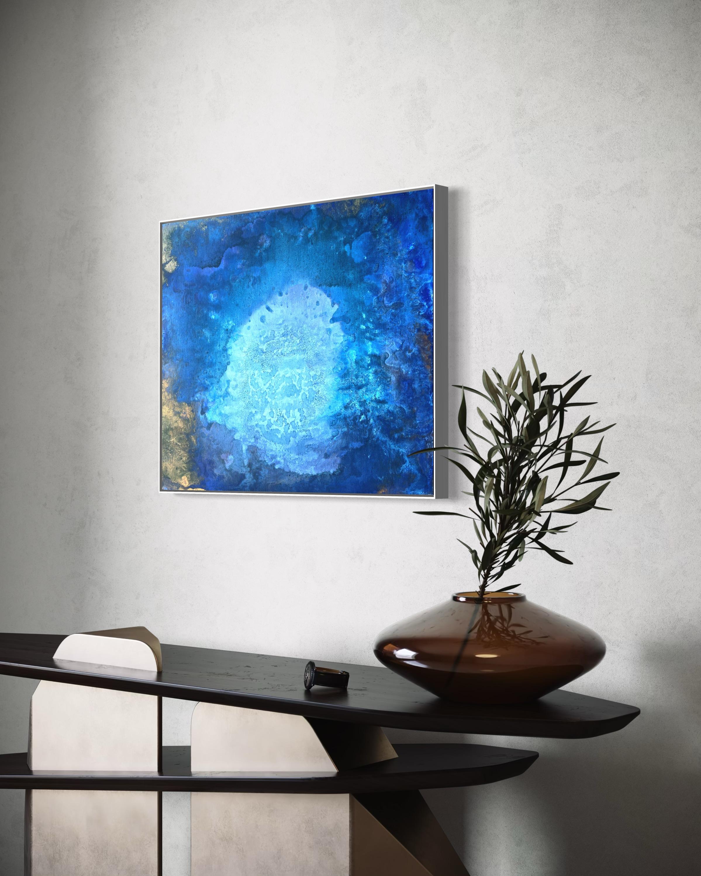 Blue Awakening - abstract painting For Sale 1