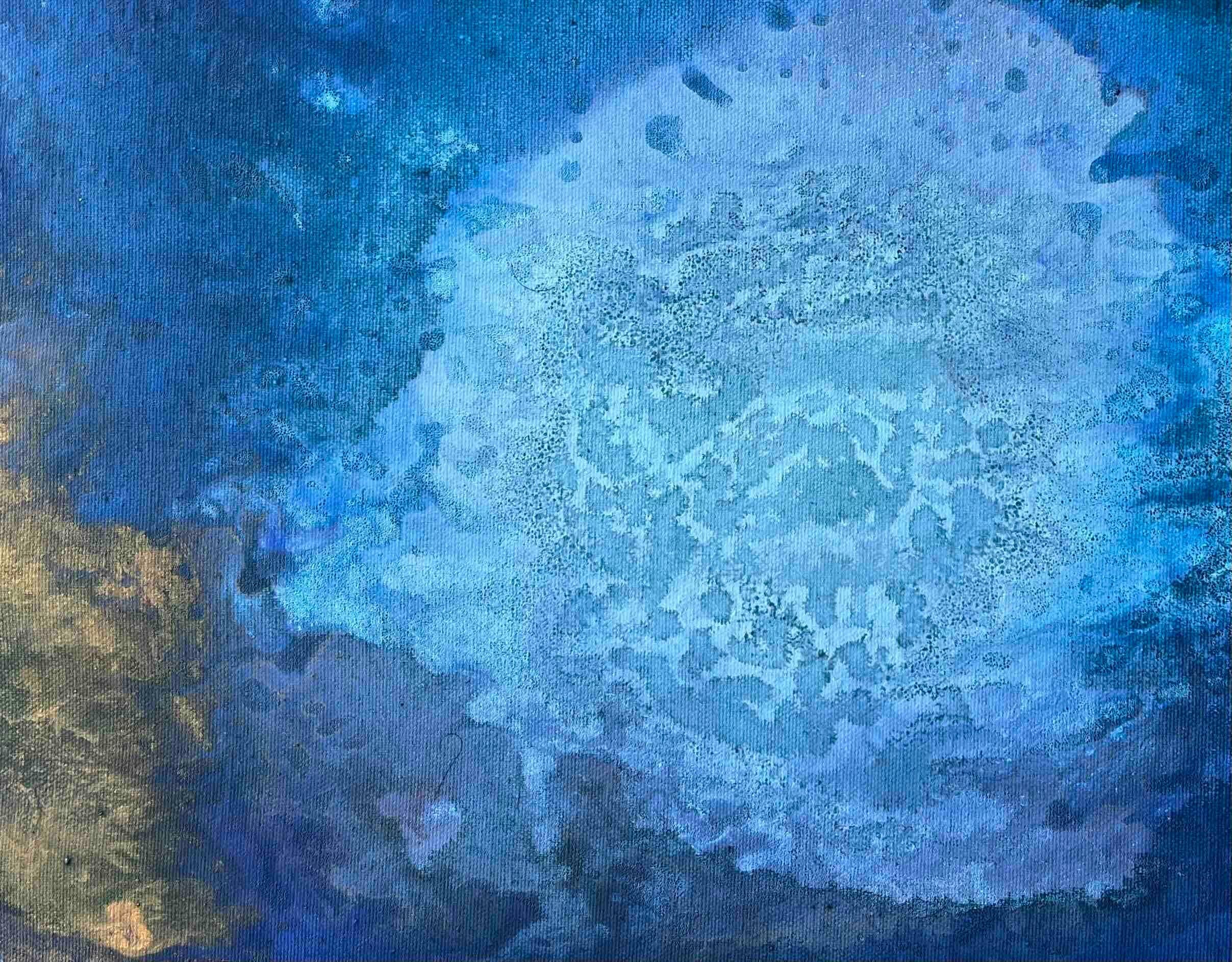 Blue Awakening - abstract painting For Sale 4