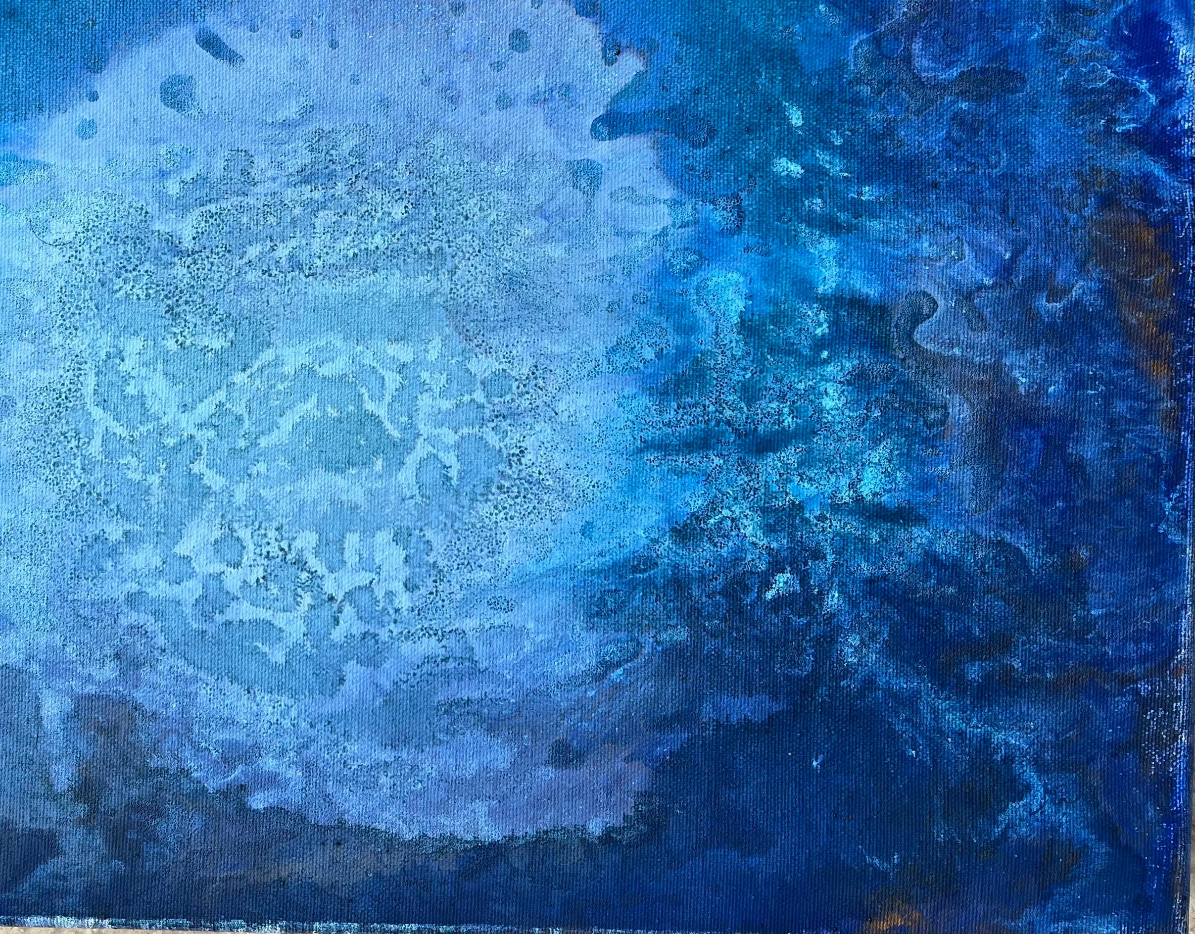 Blue Awakening - abstract painting For Sale 5
