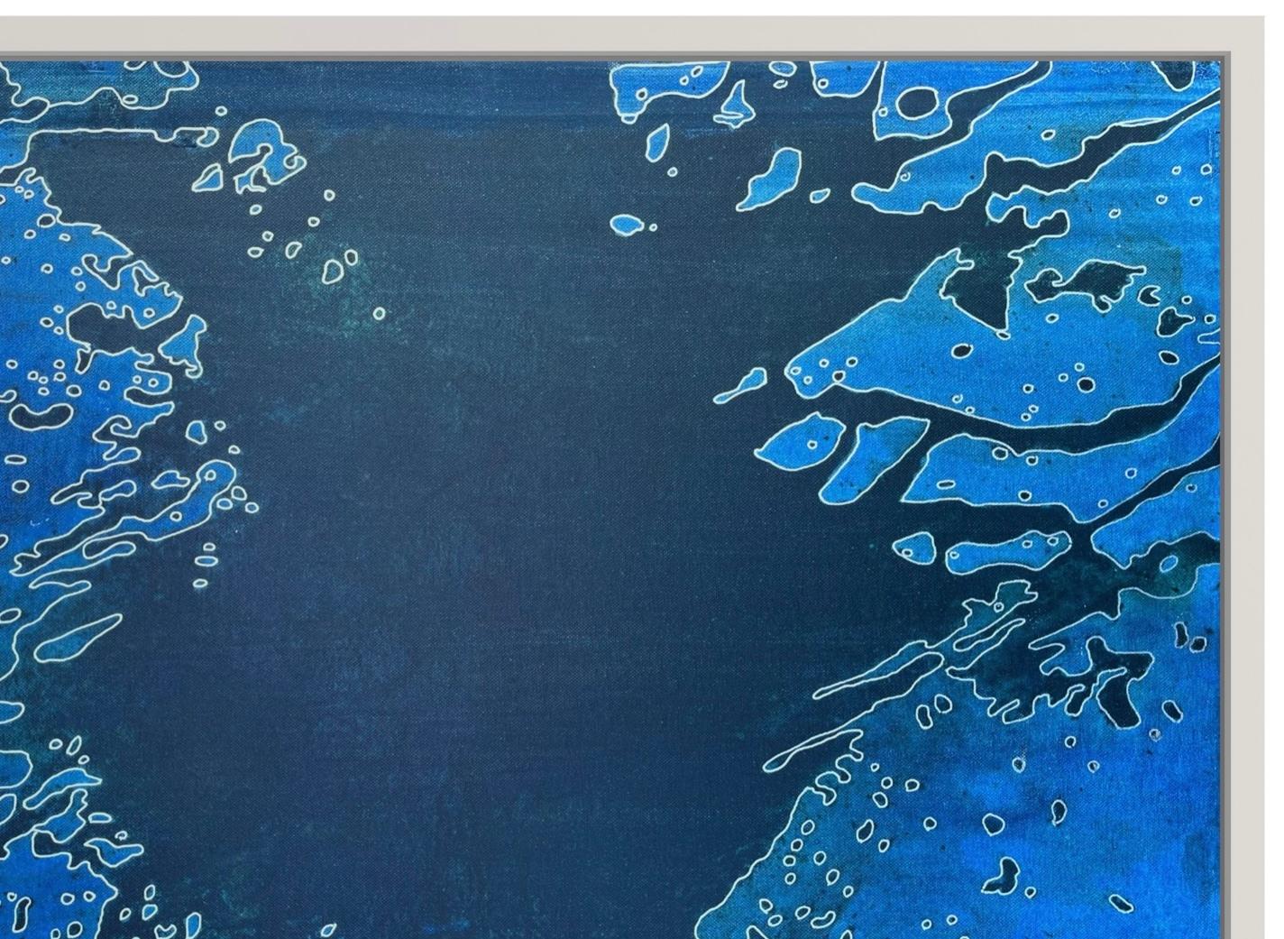 Blue Depths – abstraktes Gemälde im Angebot 5