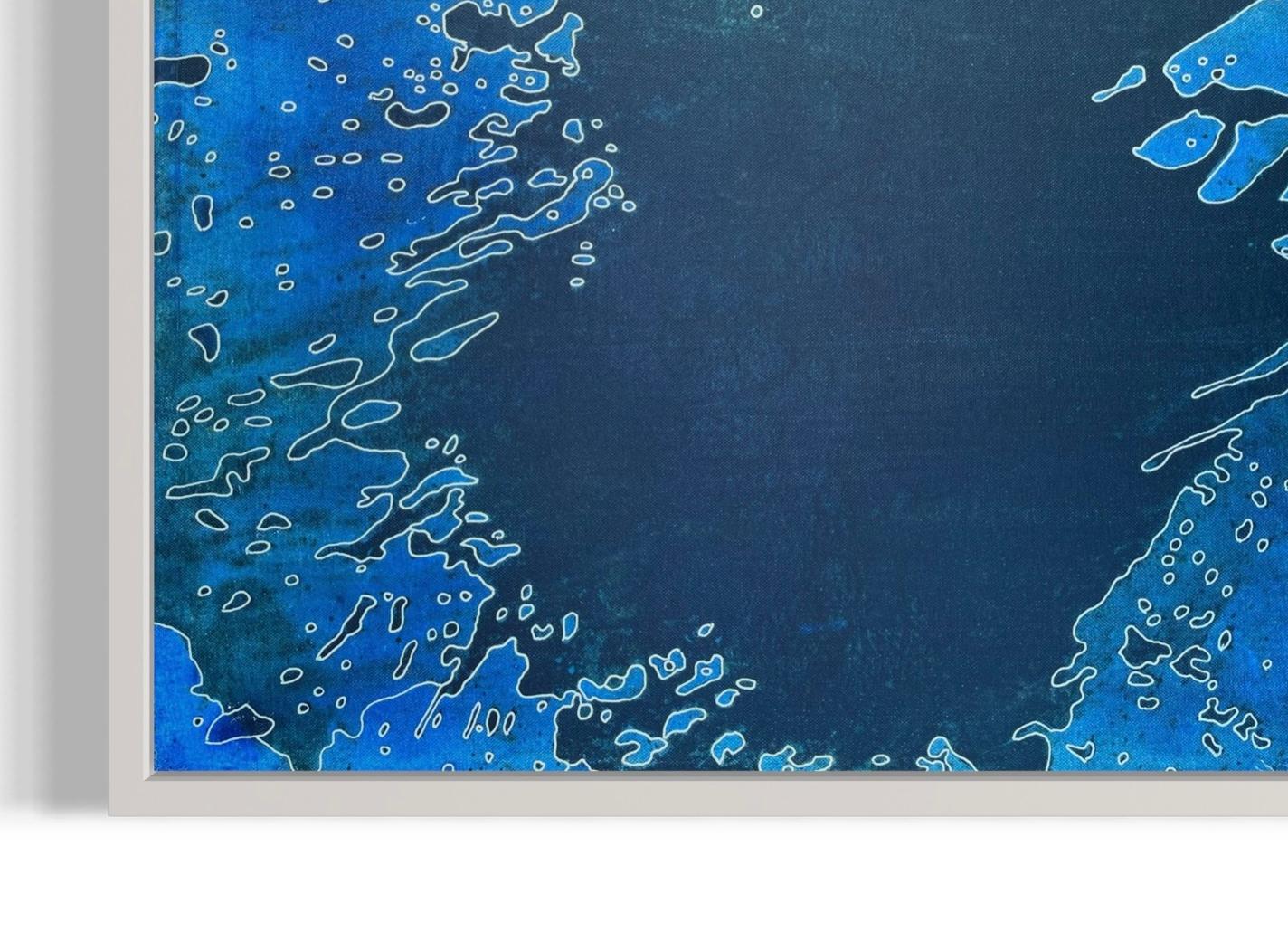 Blue Depths – abstraktes Gemälde im Angebot 2