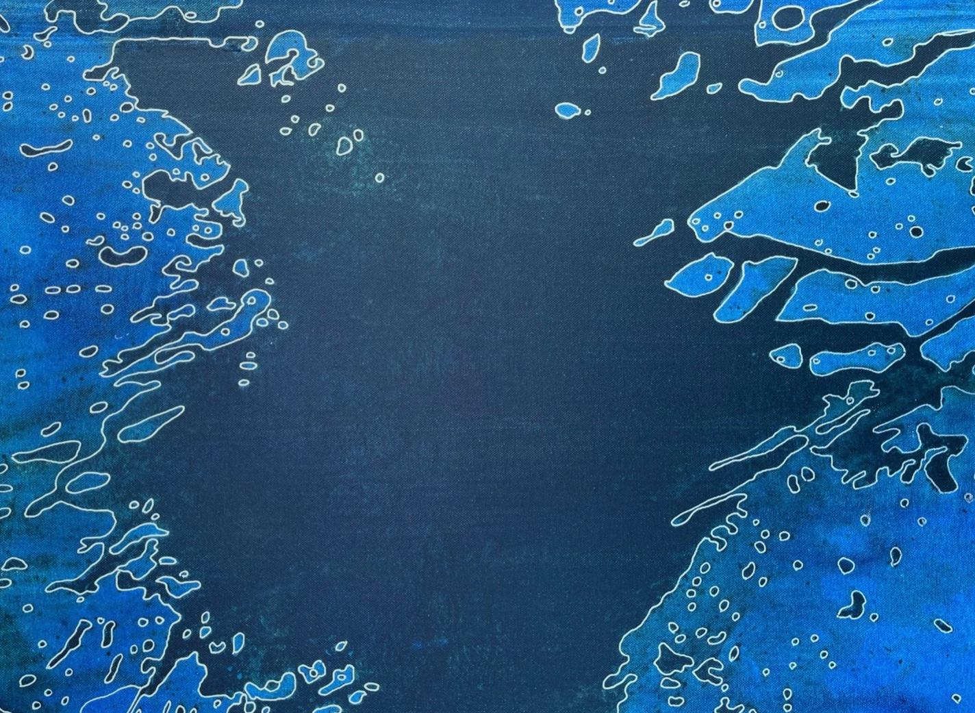 Blue Depths – abstraktes Gemälde im Angebot 3