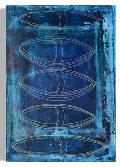 Blue Voyage – abstraktes Gemälde