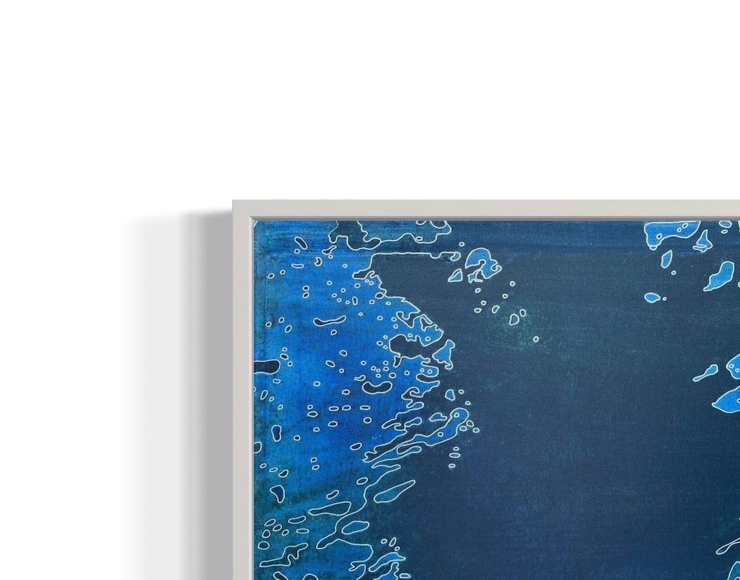 Blue Voyage II - pittura astratta in vendita 1