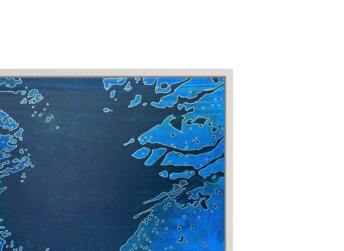 Blue Voyage II - pittura astratta in vendita 2