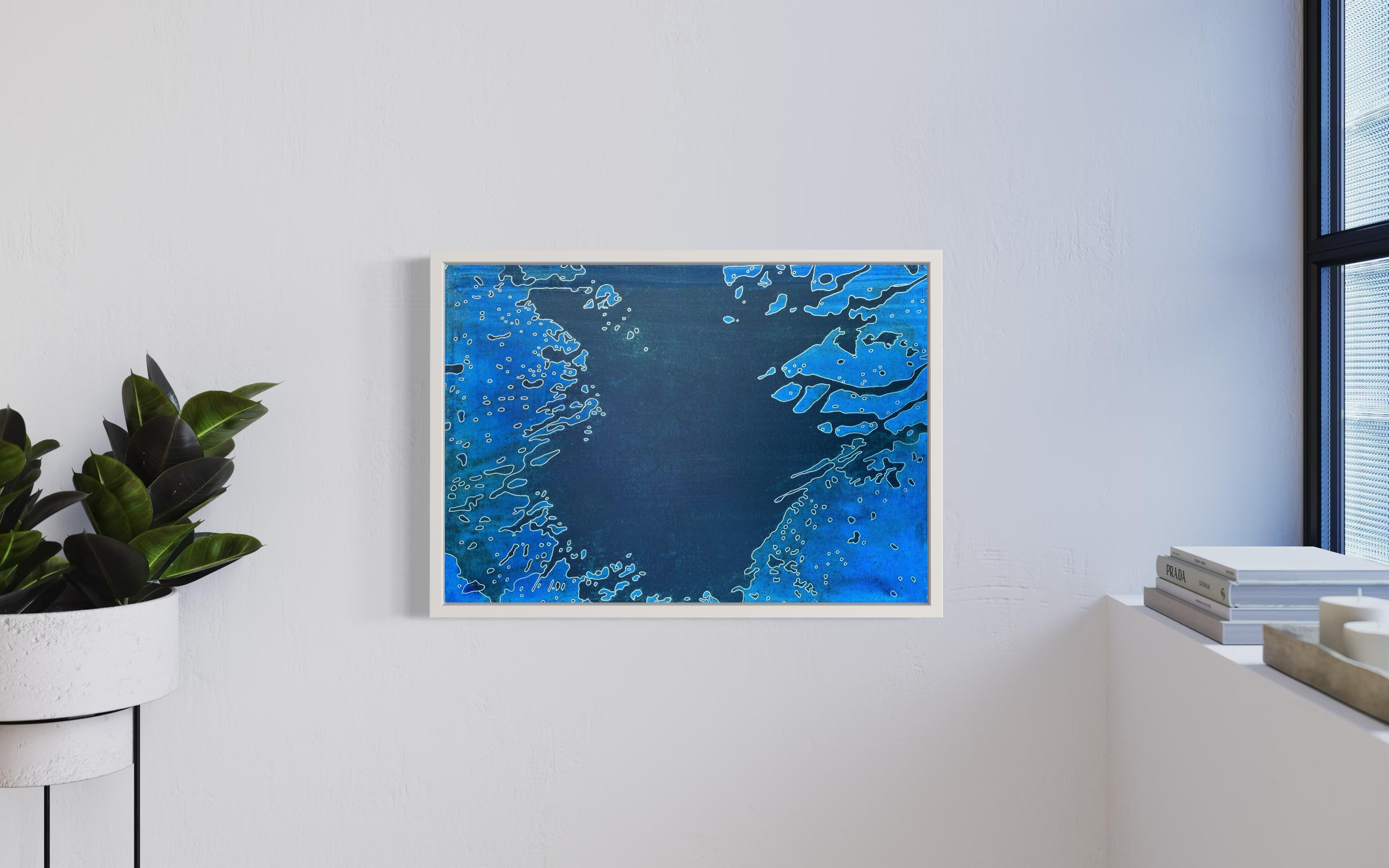 Blue Voyage II - pittura astratta in vendita 3