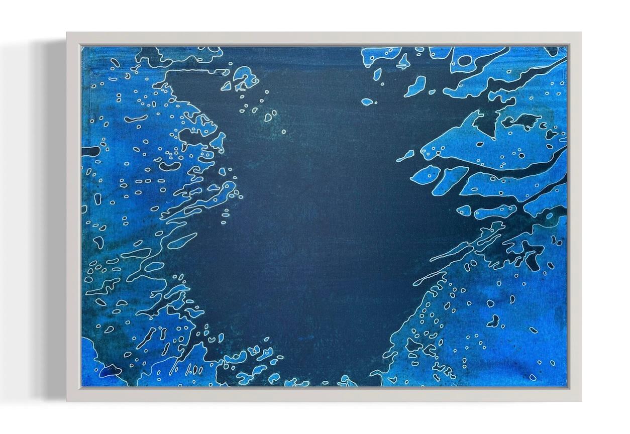 Blue Voyage II - pittura astratta in vendita 5