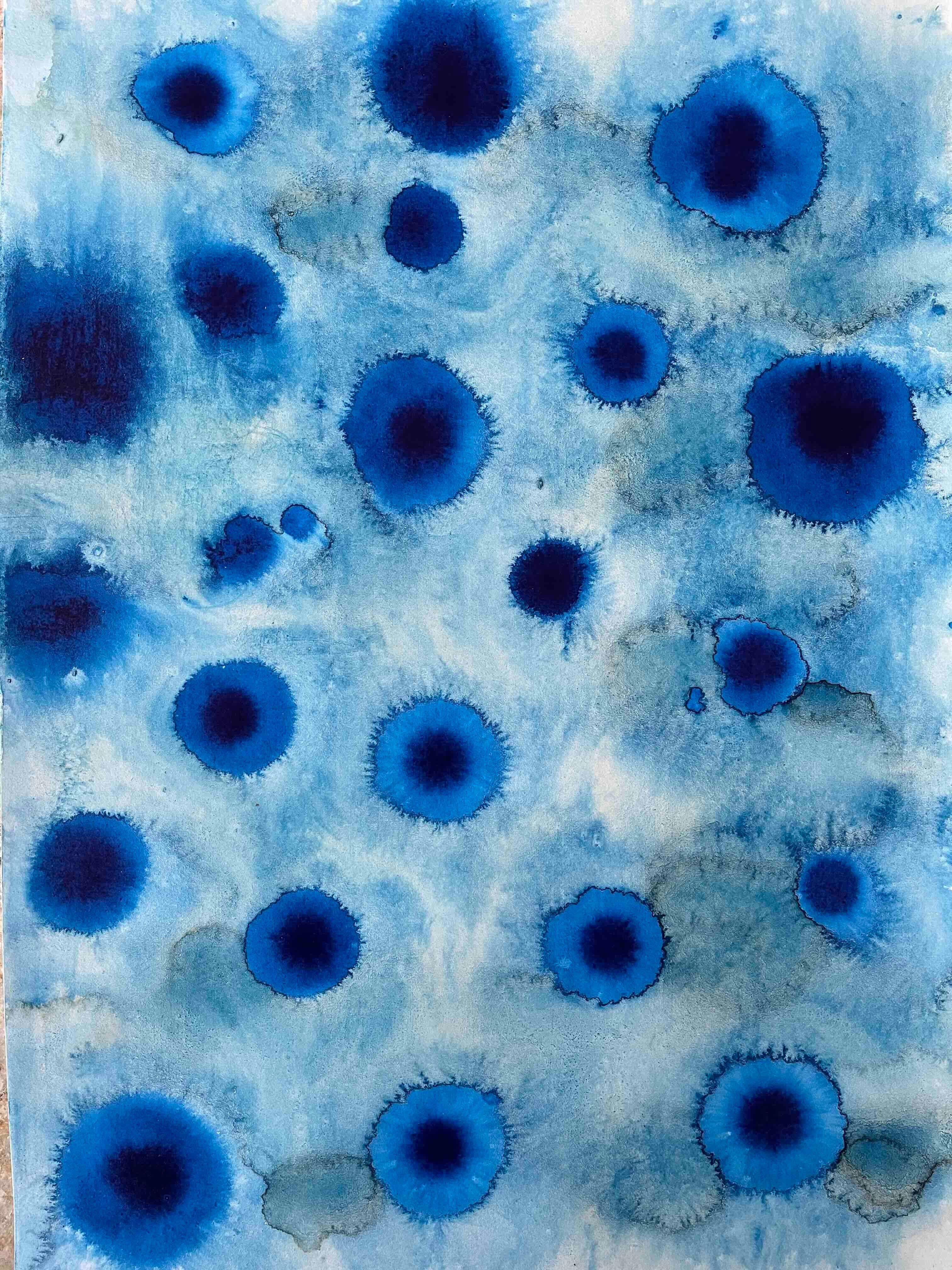 Maree celesti - pittura astratta - Painting di Eran Shmueli