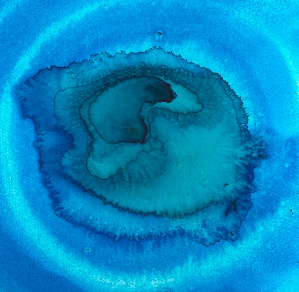 Acqua celeste - pittura astratta in vendita 3