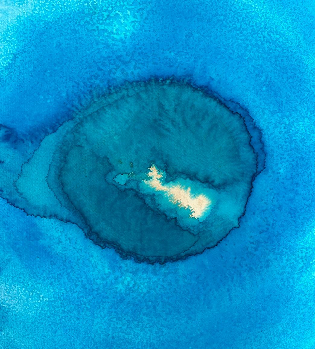 Acqua celeste - pittura astratta in vendita 4