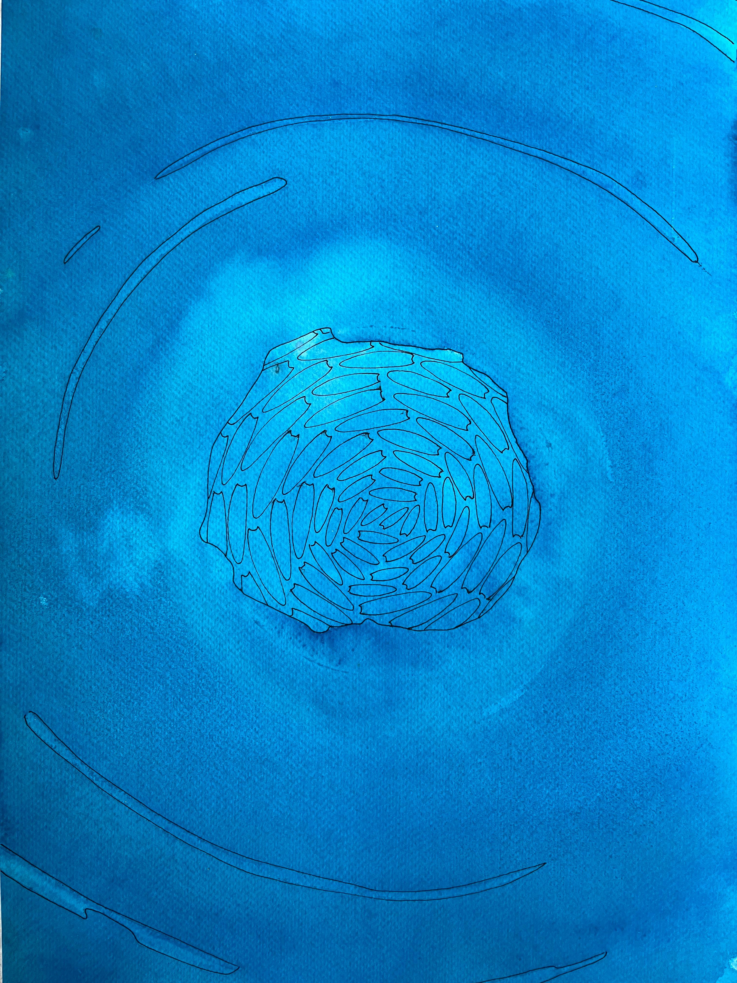 Correnti circolari - pittura astratta - Painting di Eran Shmueli