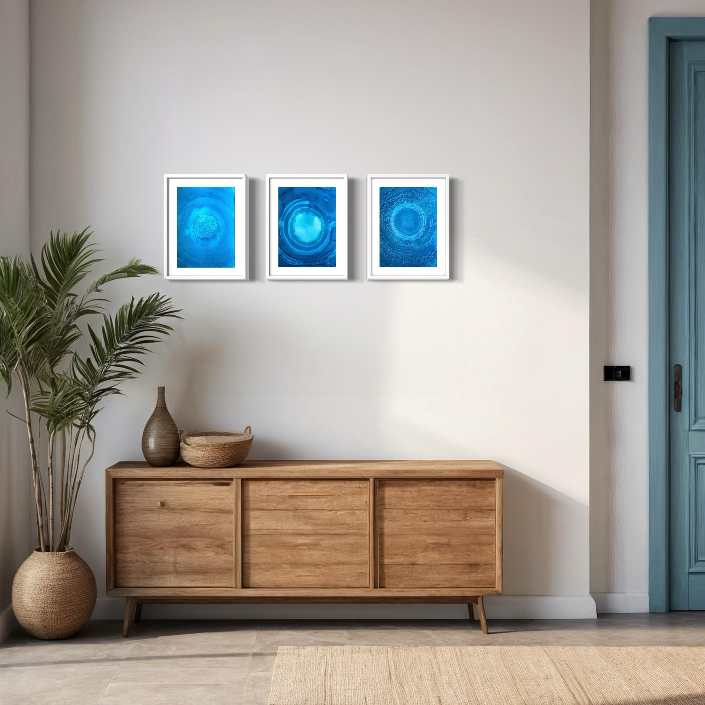 Correnti circolari - pittura astratta in vendita 2