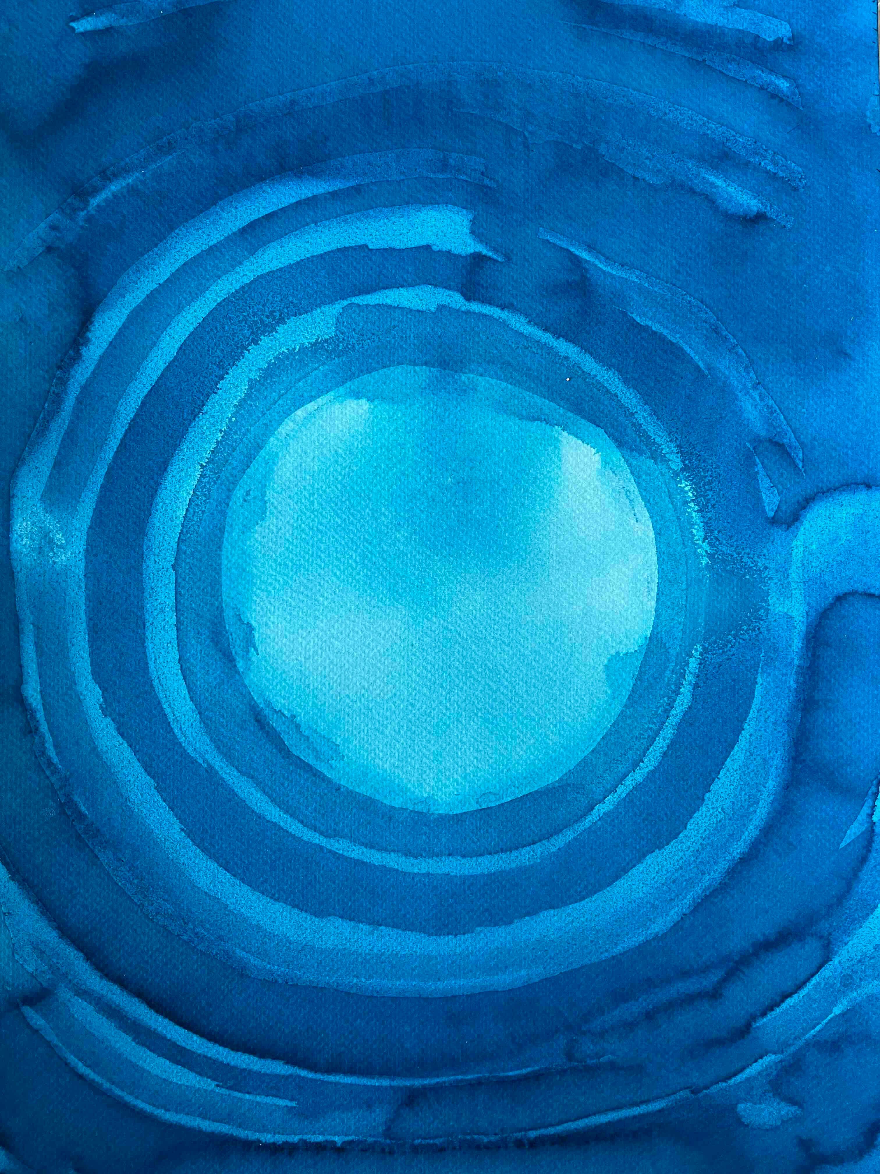 Correnti circolari - pittura astratta in vendita 4