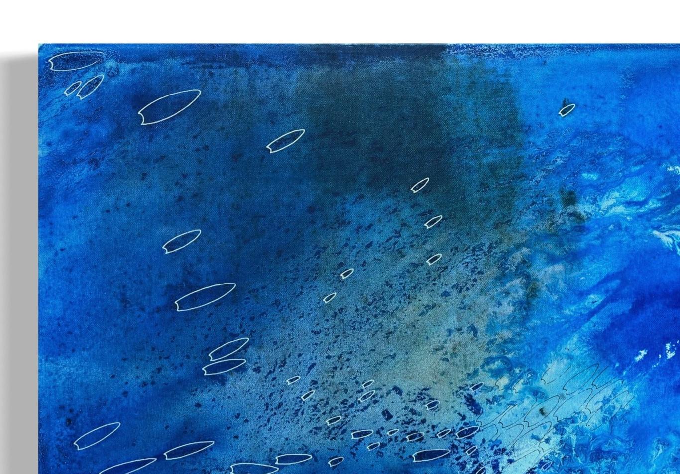 Cosmic currents - abstract painting - Painting by Eran Shmueli