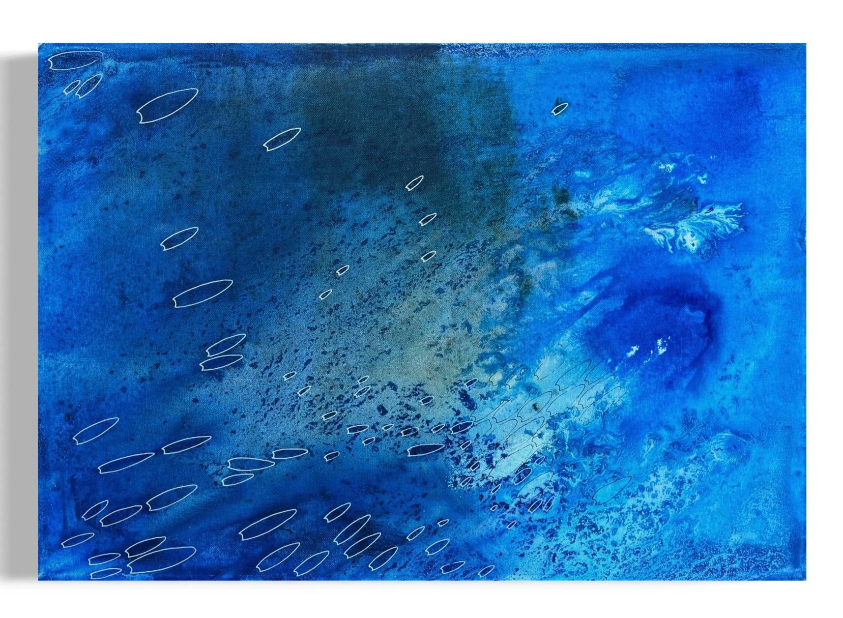 Cosmic currents - abstract painting For Sale 1