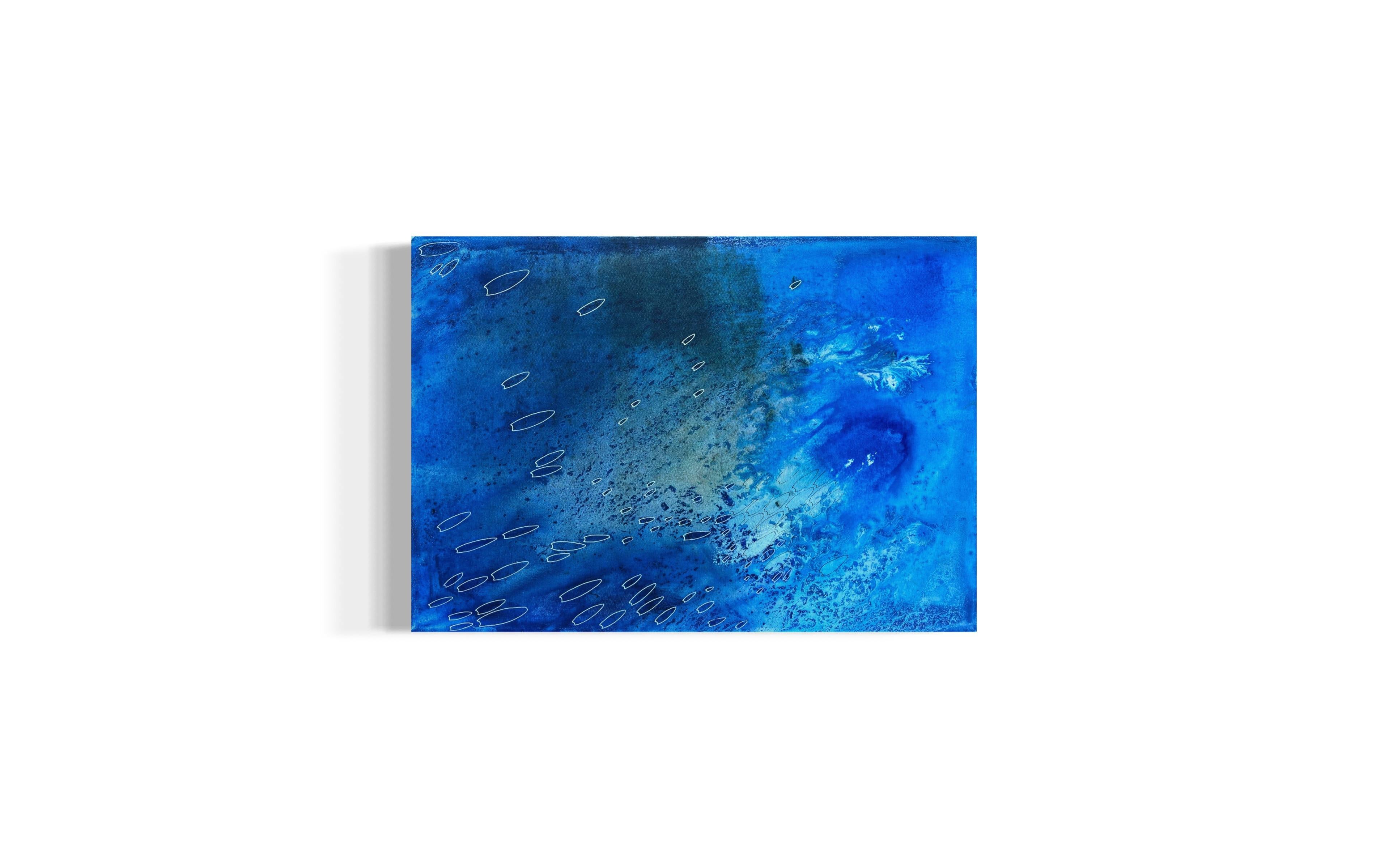 Cosmic currents - abstract painting For Sale 2