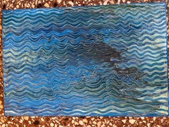 Corrientes de la memoria, Pintura acrílica abstracta sobre lienzo, 80X120 cm