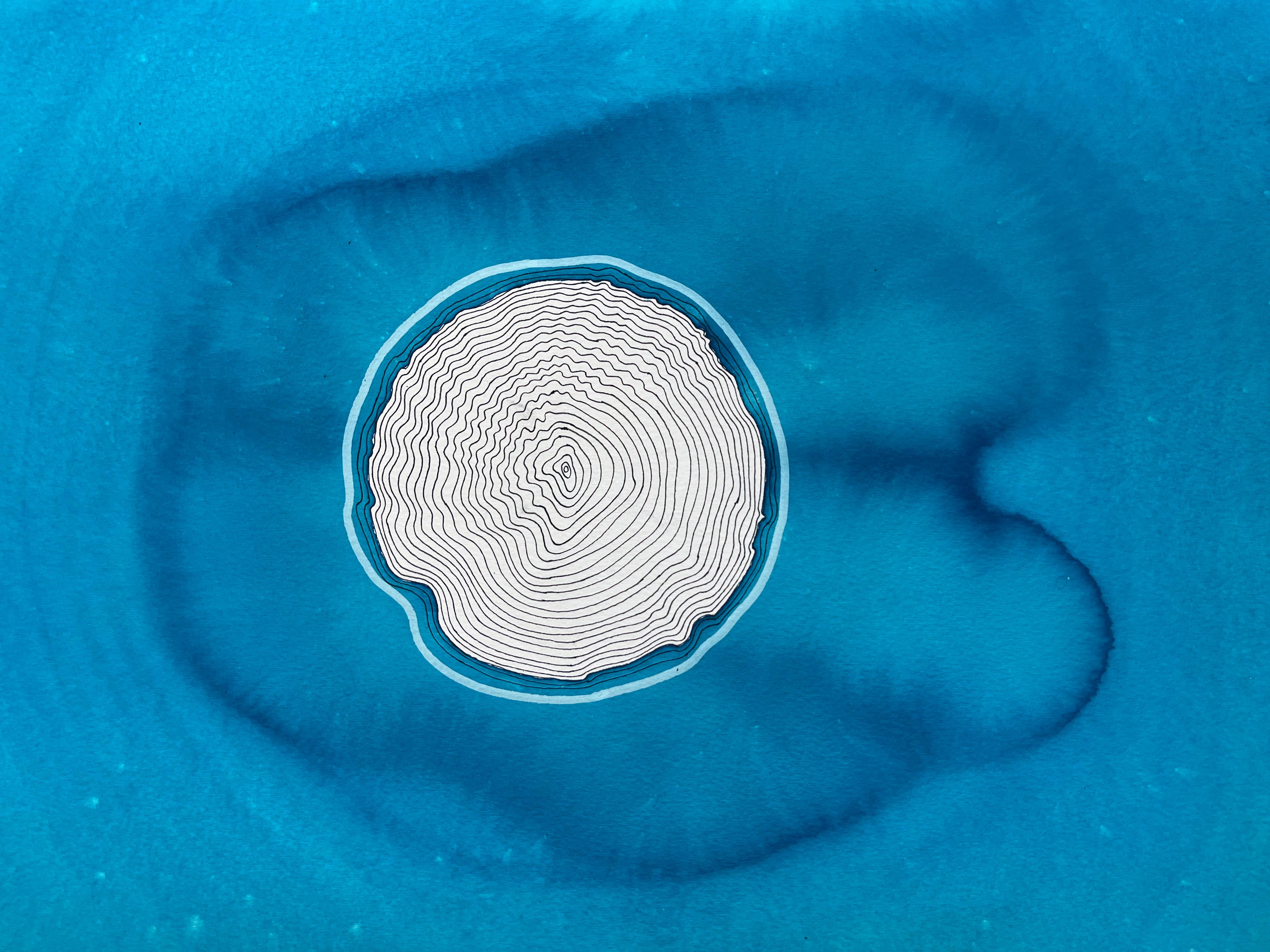 Deep ocean – abstraktes Gemälde – Painting von Eran Shmueli
