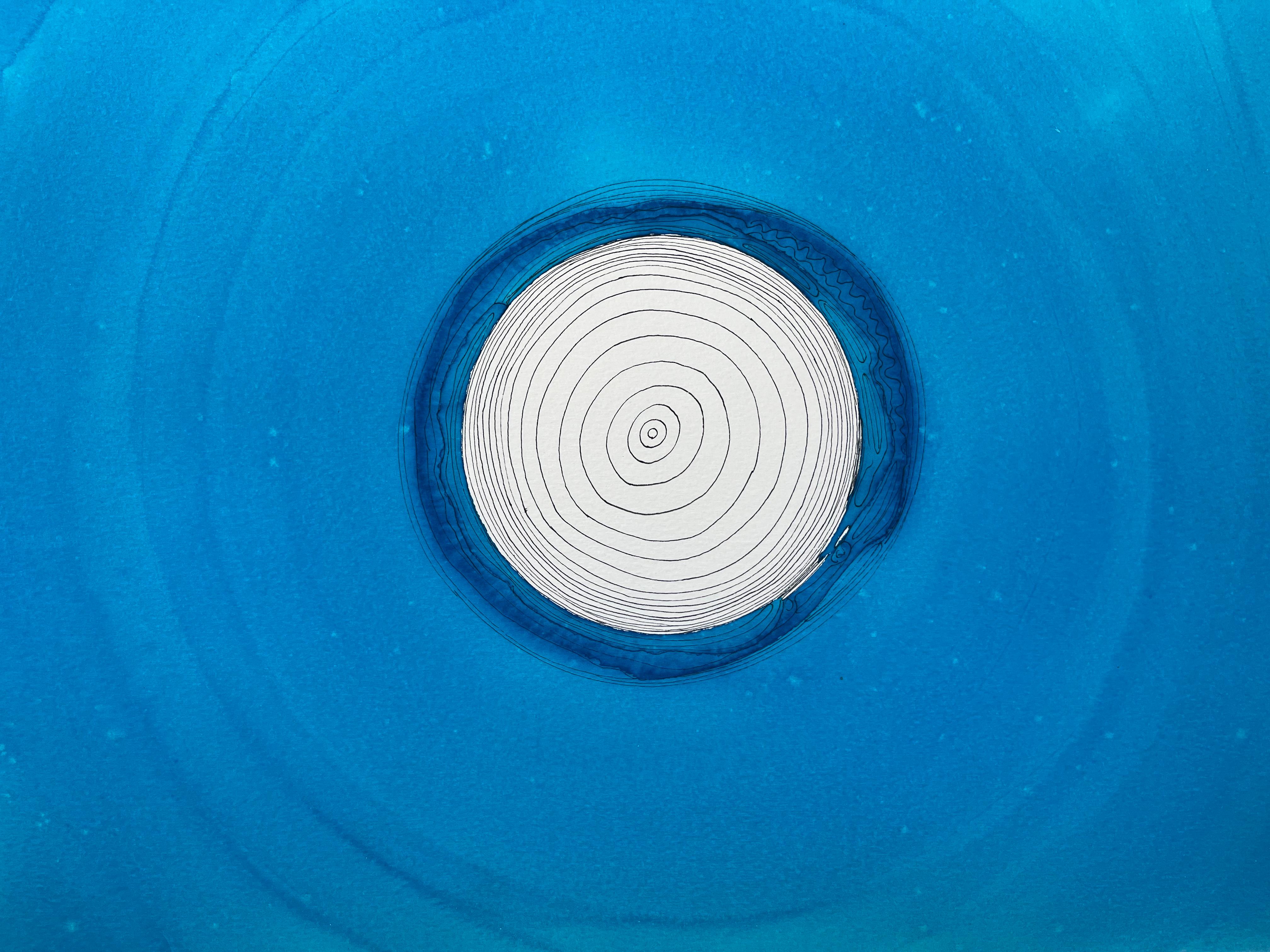 Deep ocean – abstraktes Gemälde (Abstrakt), Painting, von Eran Shmueli
