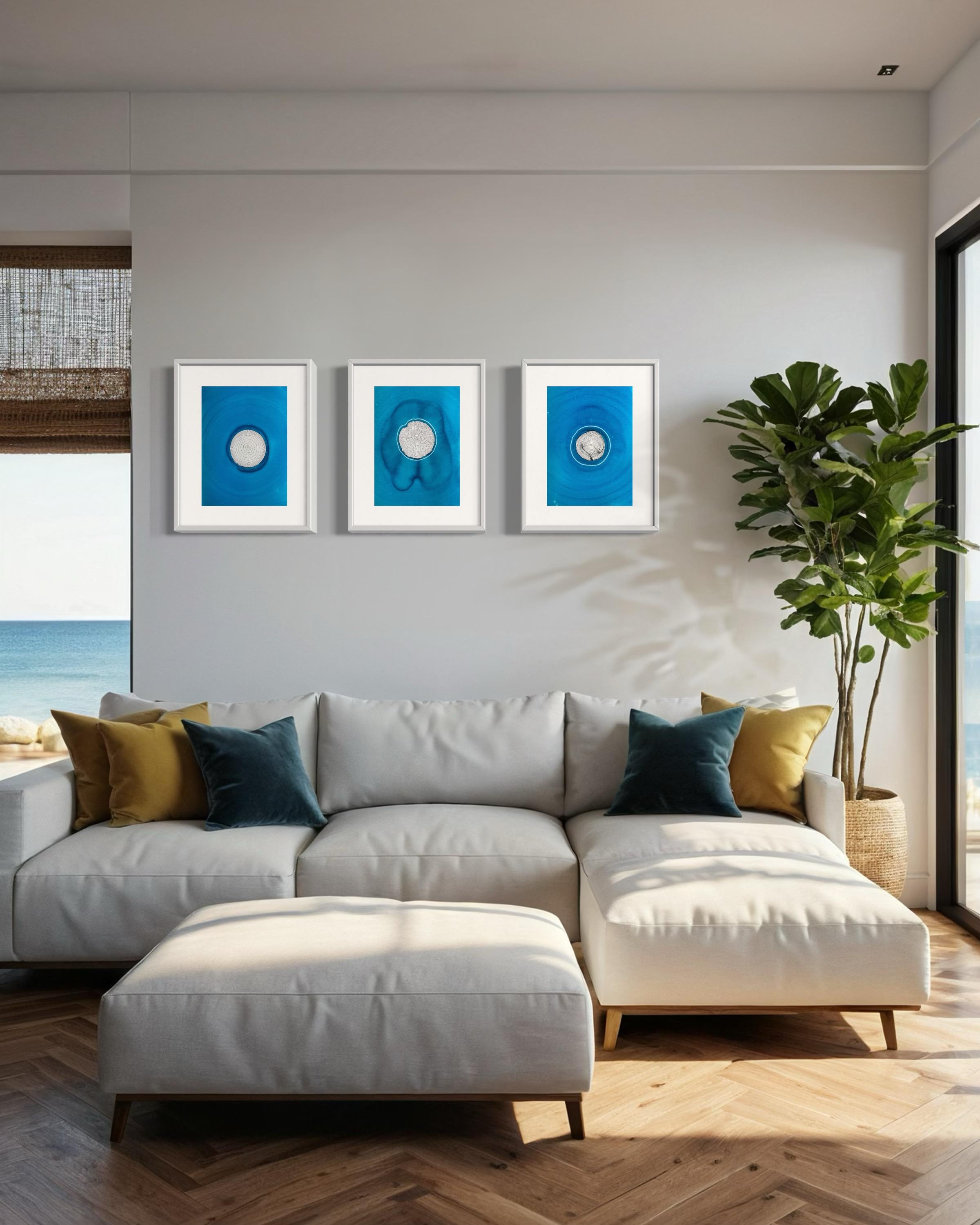 Deep ocean – abstraktes Gemälde im Angebot 1