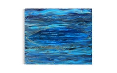 Drifting in Blue - abstract painting