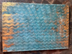 Echi della marea, dipinto astratto in acrilico su tela, 70X100 cm