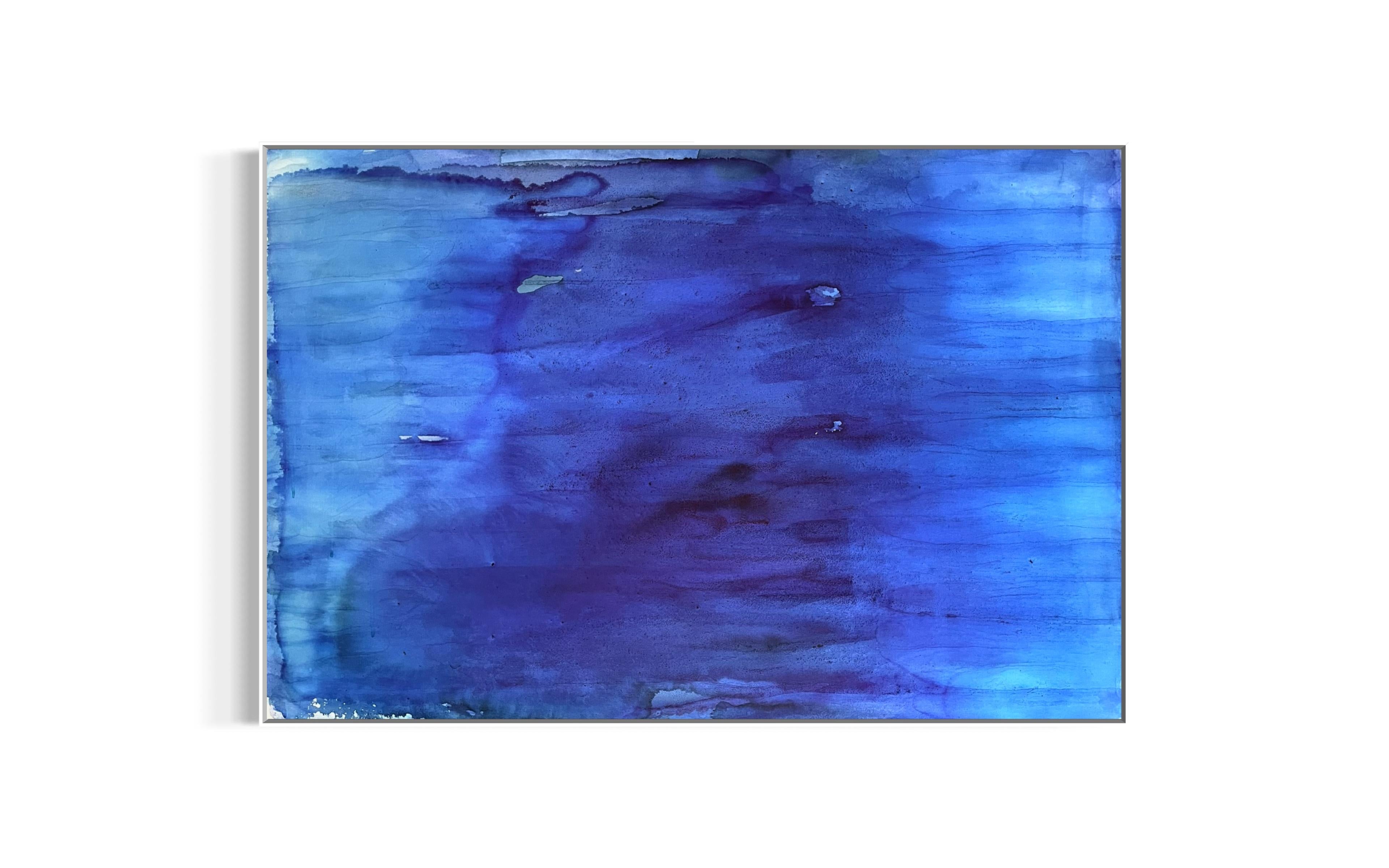 Eran Shmueli Abstract Painting - Midnight drift, Abstract Acrylic Painting on Canvas, 80X120 cm