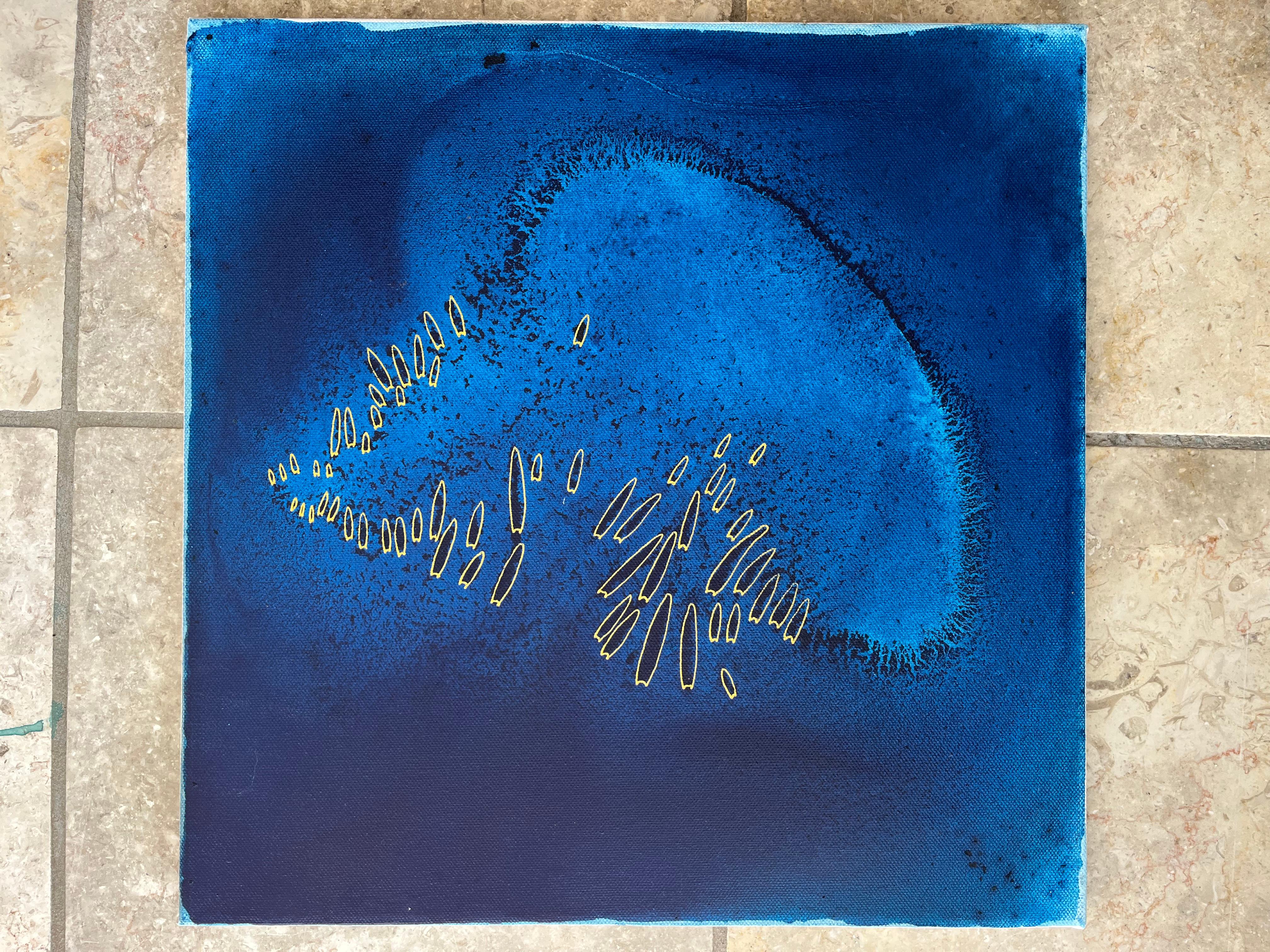 Stilles Riff - abstrakte Malerei im Angebot 6