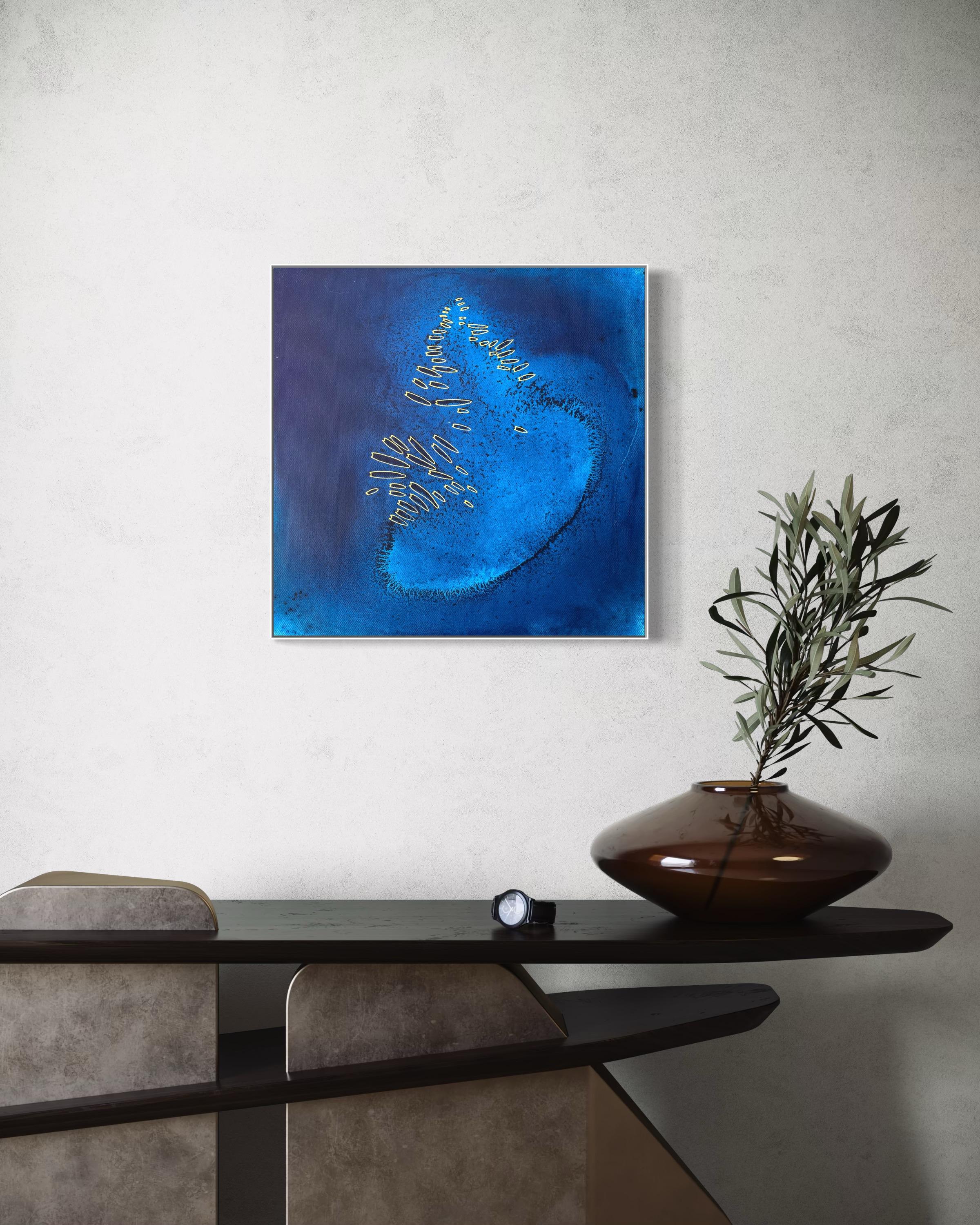 Stilles Riff - abstrakte Malerei – Painting von Eran Shmueli