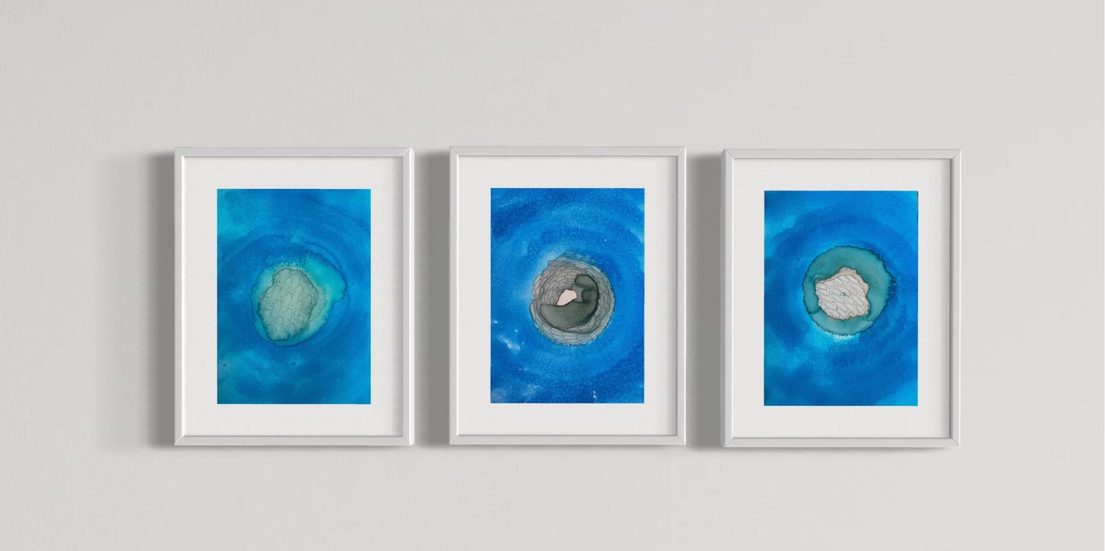 Origini di marea - pittura astratta in vendita 3
