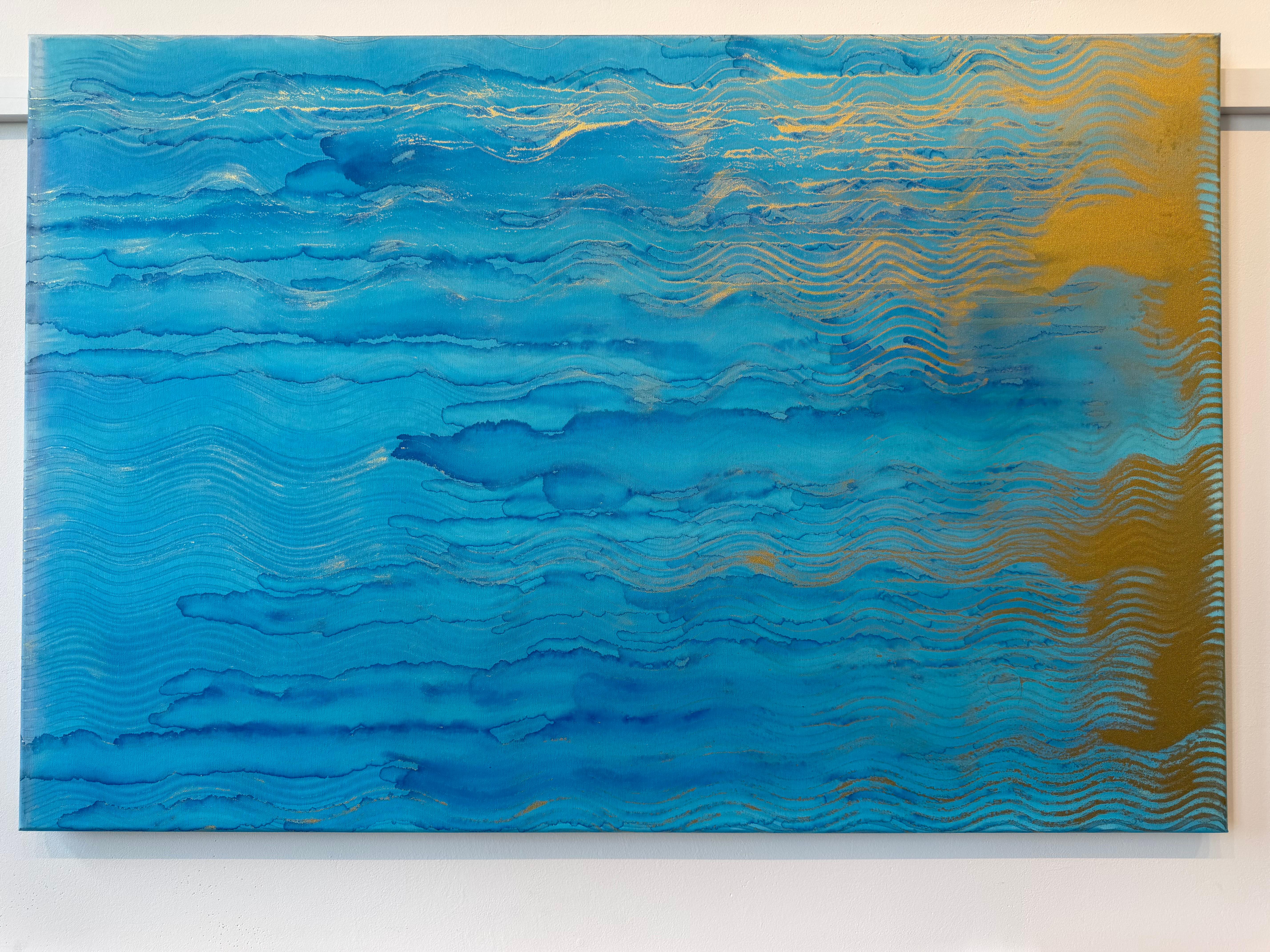 Tidal Resonance - Acrylic Painting on Canvas, 80X120 cm