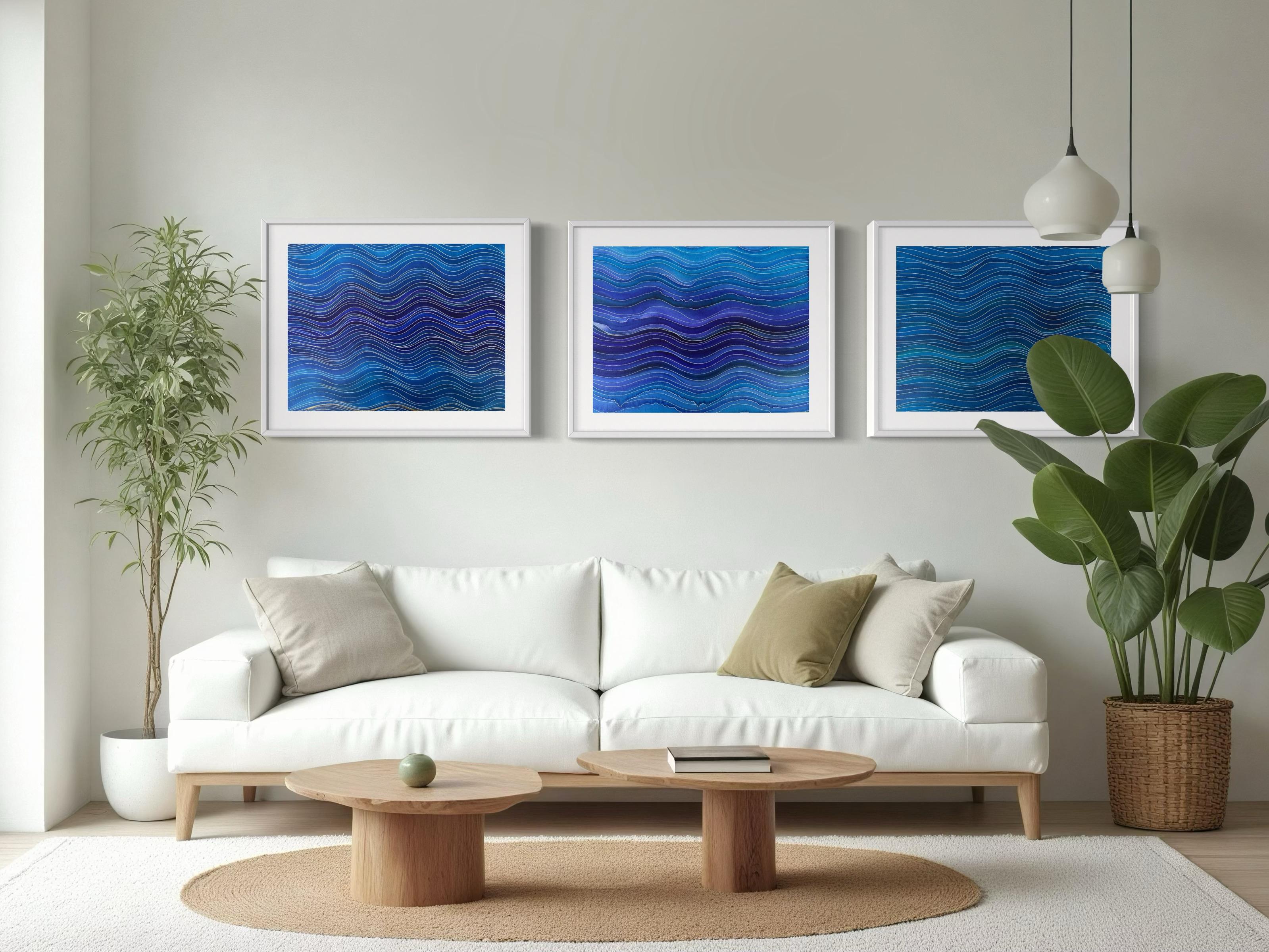 Onde di serenità - pittura astratta - Painting Astratto di Eran Shmueli