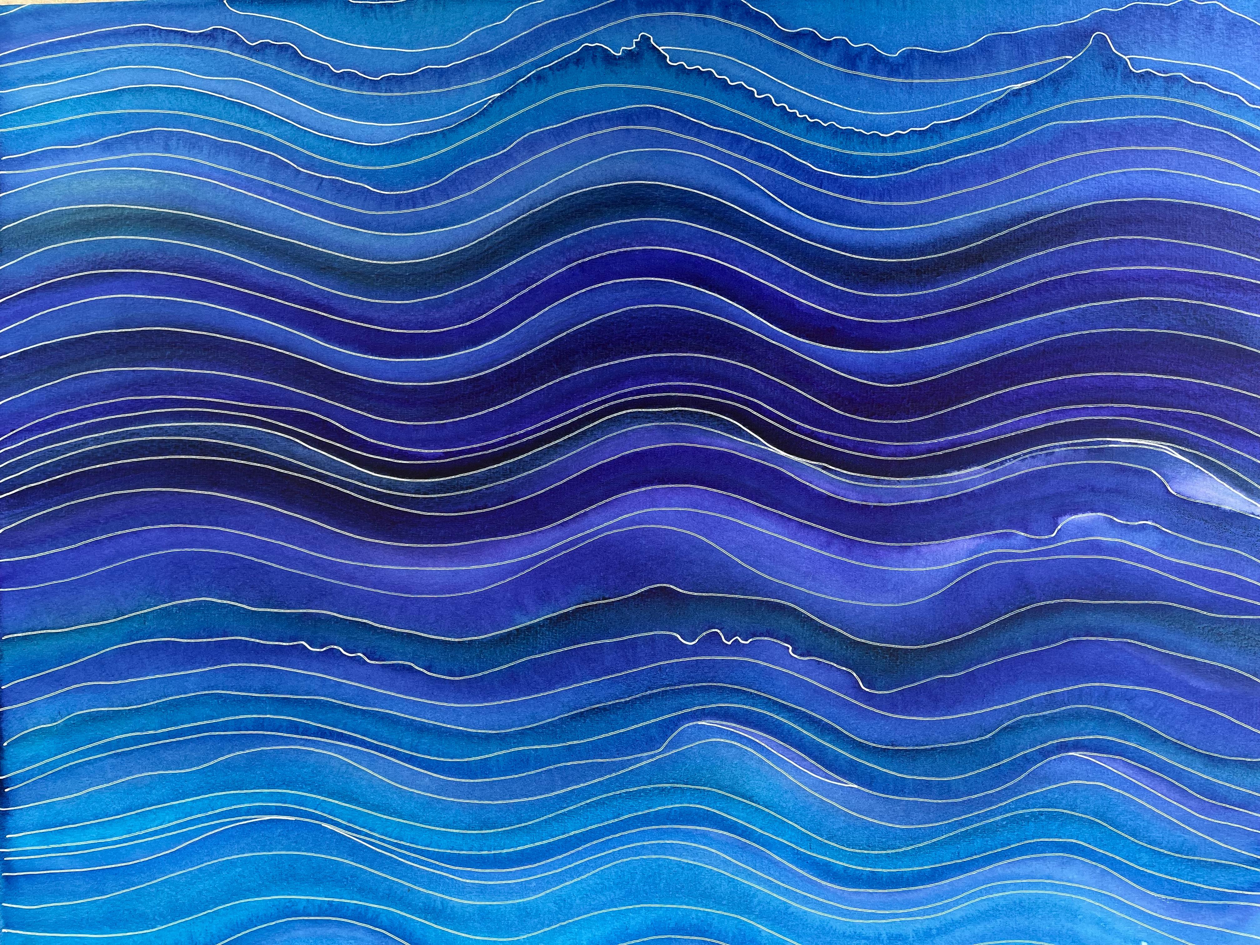 Onde di serenità - pittura astratta in vendita 2