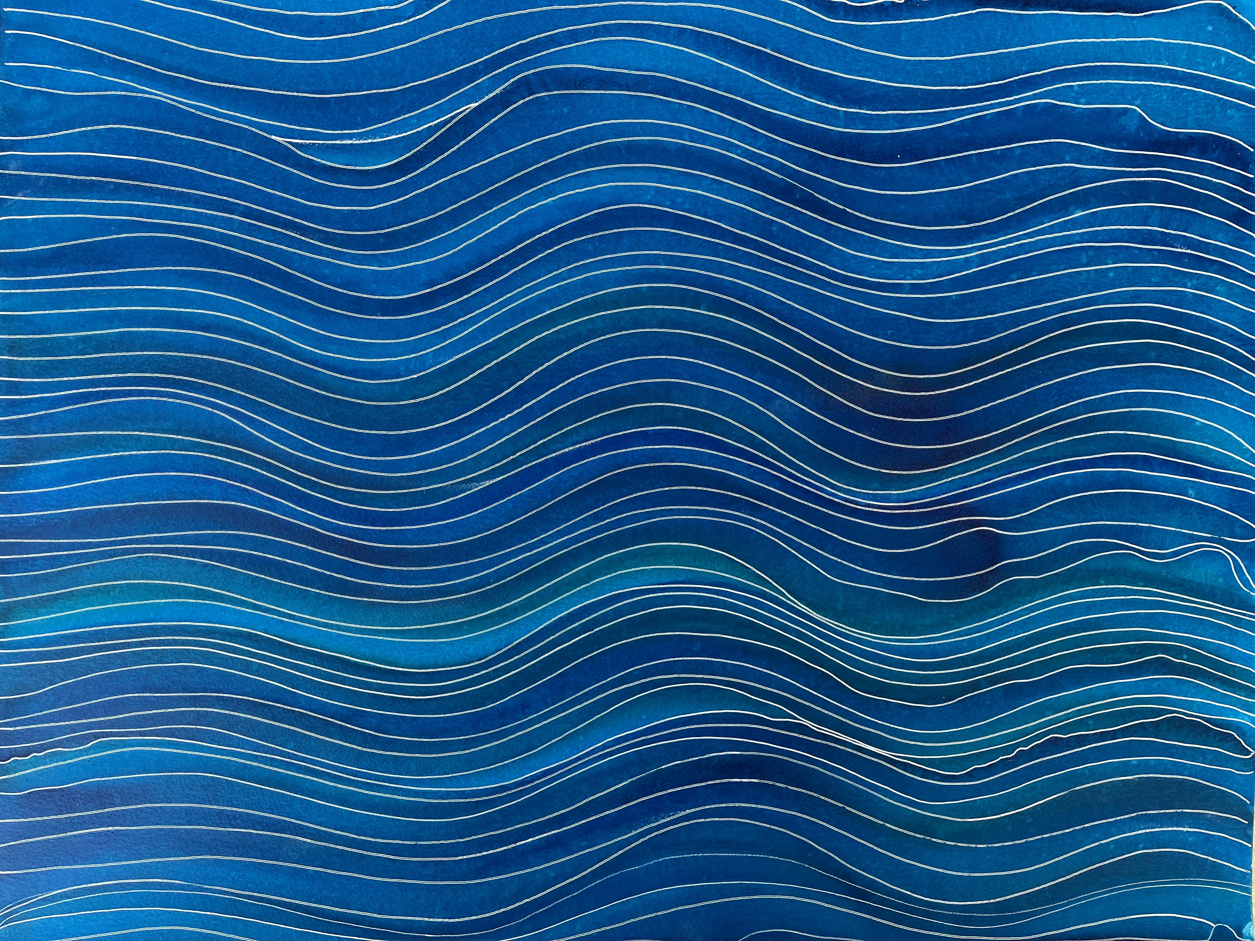 Onde di serenità - pittura astratta in vendita 3