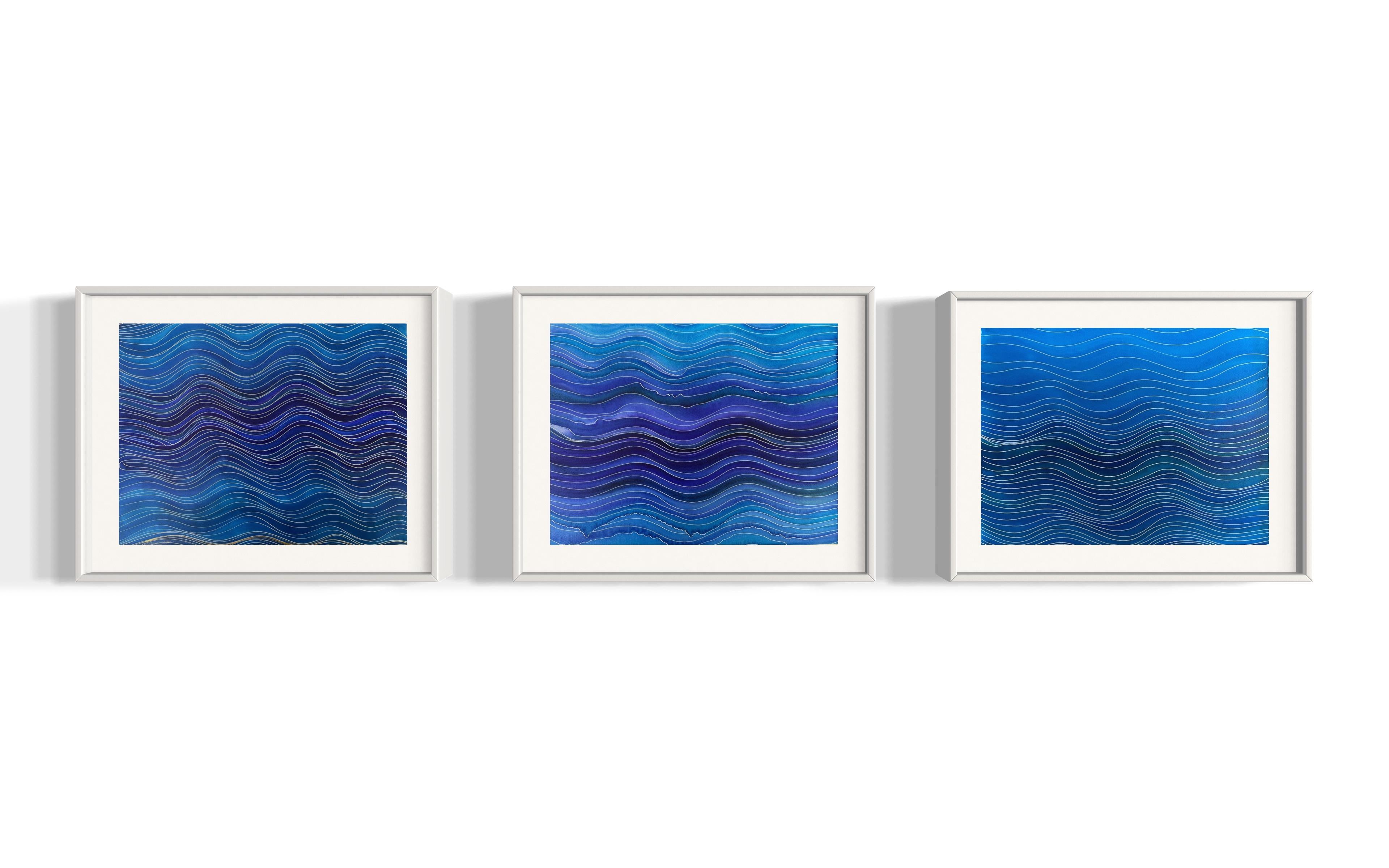 Abstract Painting di Eran Shmueli - Onde di serenità - pittura astratta
