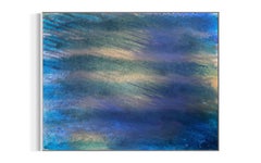 Donde el agua se encuentra con el cielo, Pintura acrílica abstracta sobre lienzo, 40x50 cm