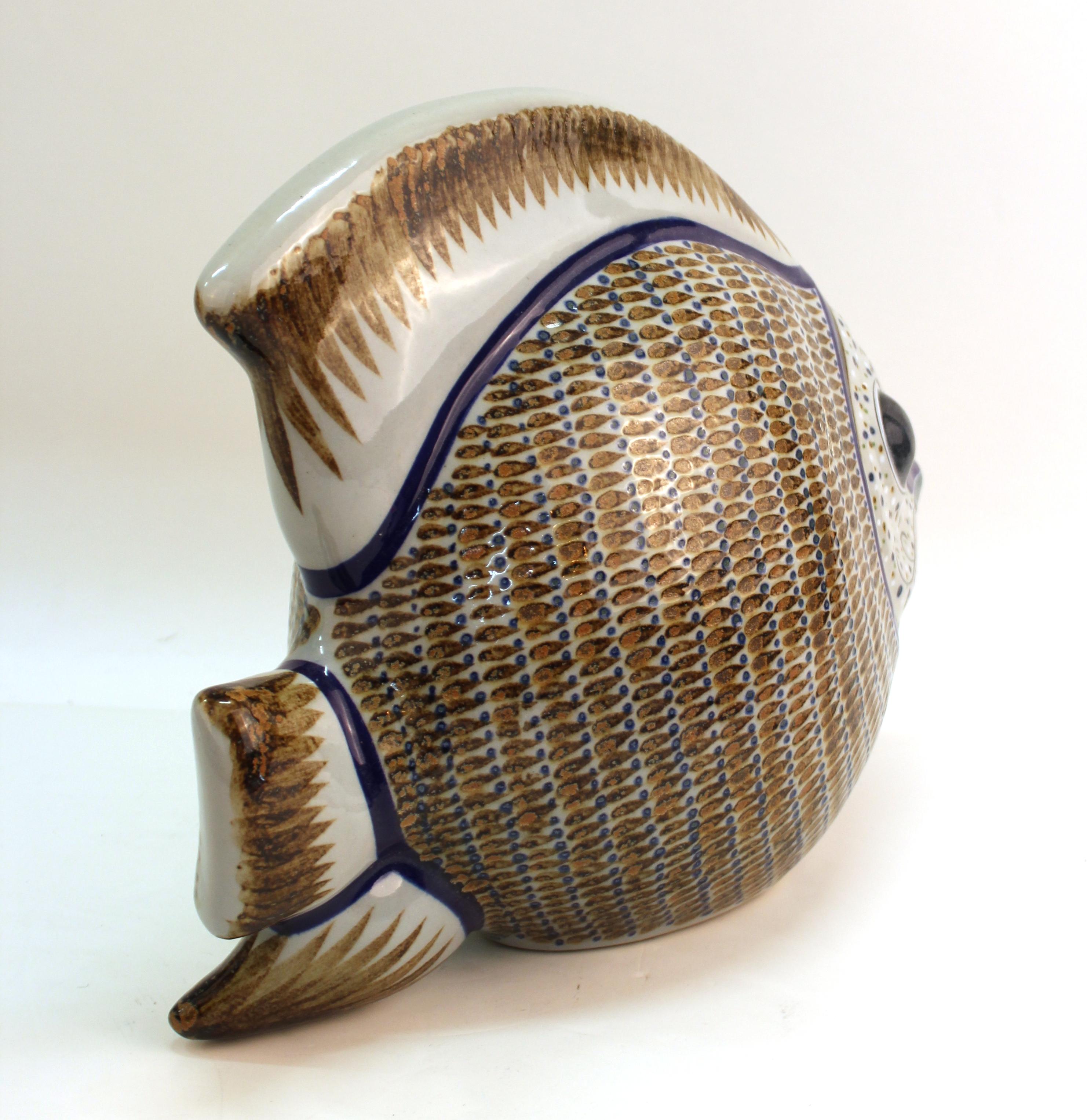 Mexicain Poisson Erandi en poterie d'art populaire mexicain
