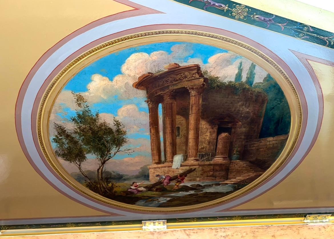 Grand piano Empire Erard, peint à la main et signé par Pierre Guerin Paris, vers 1920 8