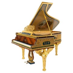 Erard Empire Grand Piano, Hand Painted & Signed by Pierre Guerin Paris, c. 1920
