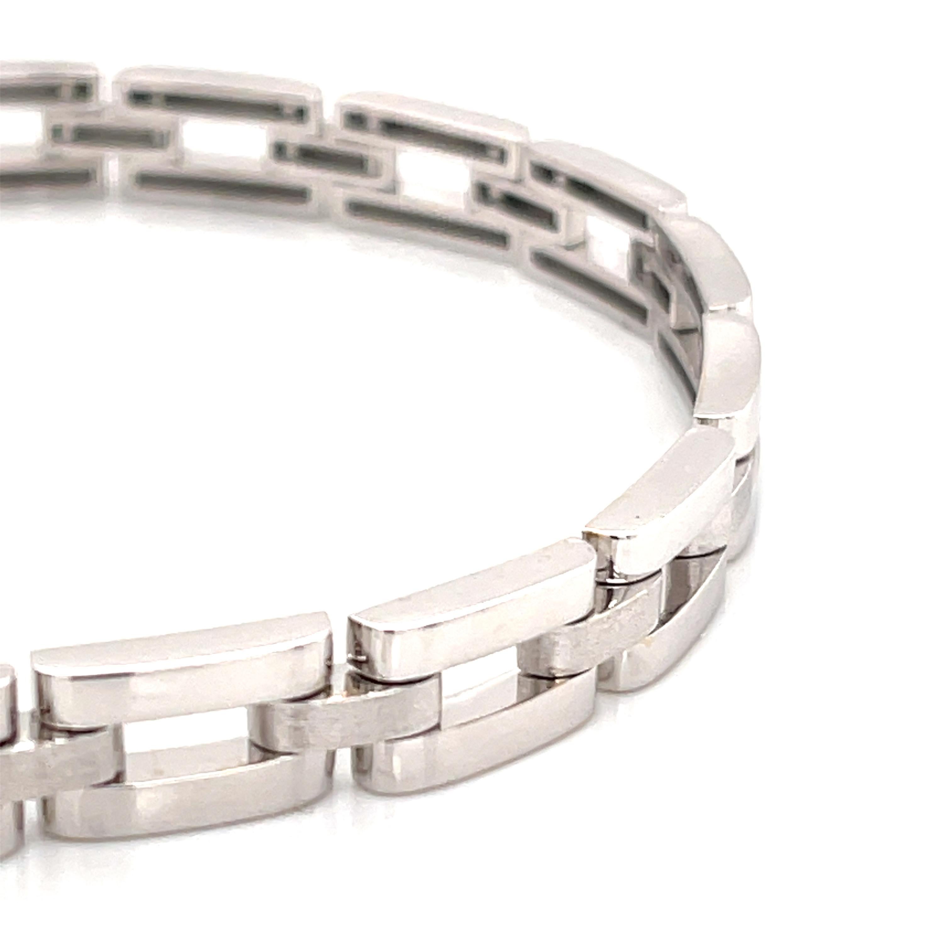 Moderno Bracciale A Link in oro bianco 18 carati Eras in vendita