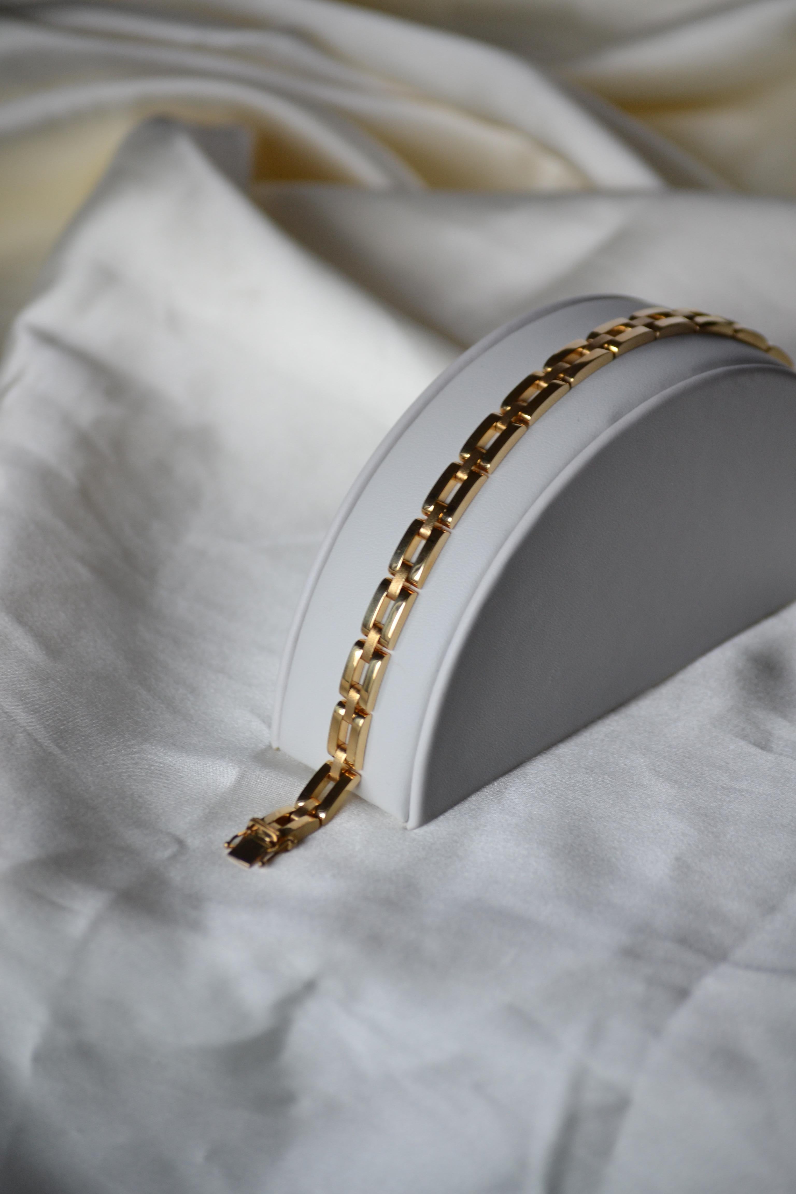 A Link Bracelet en or jaune 18K Unisexe en vente