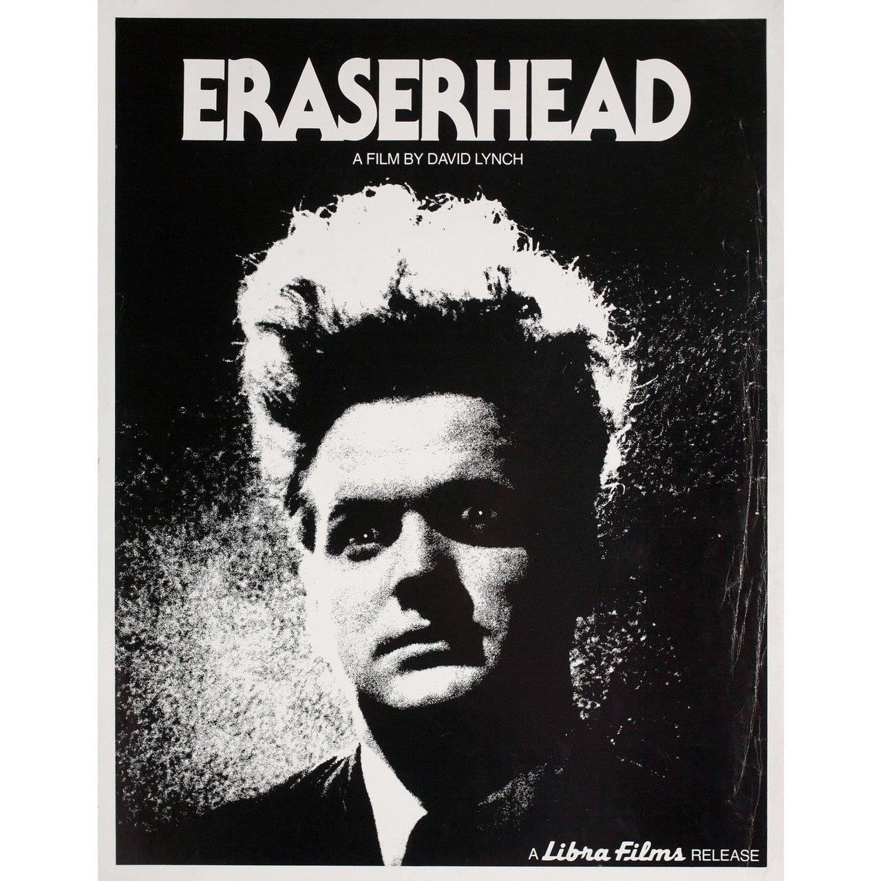 Original 1980s re-release U.S. mini poster for the 1977 film ‘Eraserhead’ directed by David Lynch with Jack Nance / Charlotte Stewart / Allen Joseph / Jeanne Bates. Very good-fine condition, rolled. Please note: the size is stated in inches and the