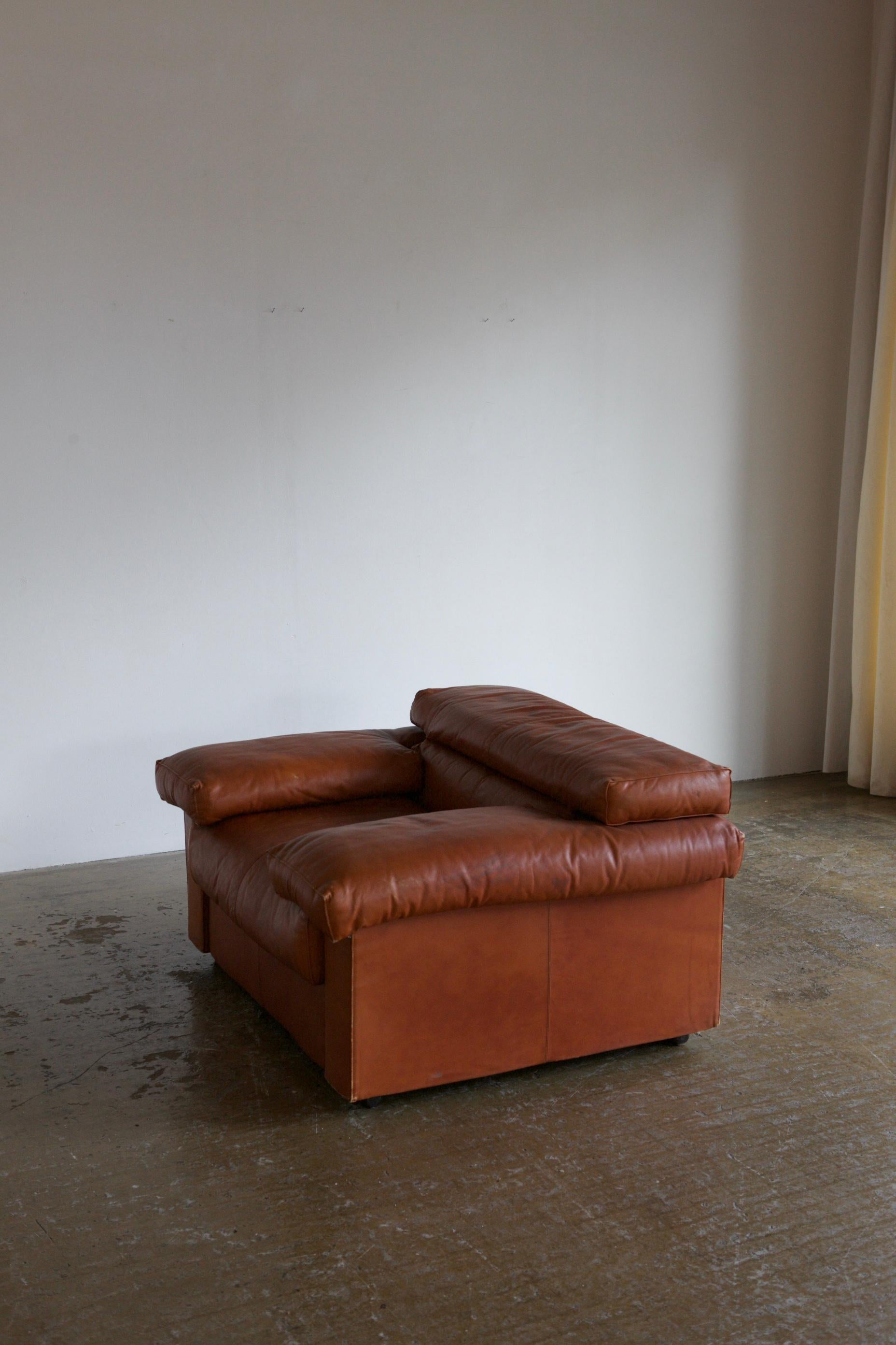 Leather Erasmo Chair by Tobia & Afra Scarpa for B&B Italia