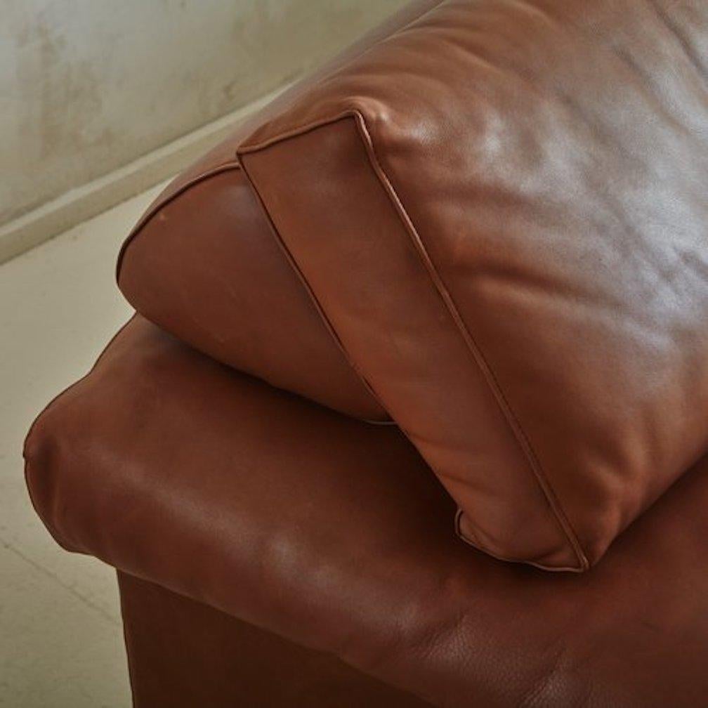 ‘Erasmo’ Leather Sofa With Ottoman by Afra + Tobia Scarpa for B&b Italia, 1980s 5