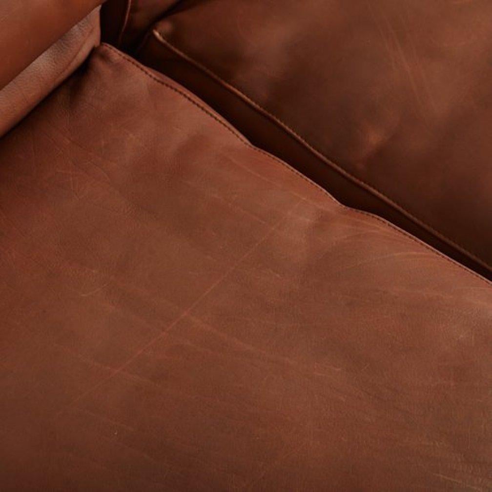 ‘Erasmo’ Leather Sofa With Ottoman by Afra + Tobia Scarpa for B&b Italia, 1980s 9
